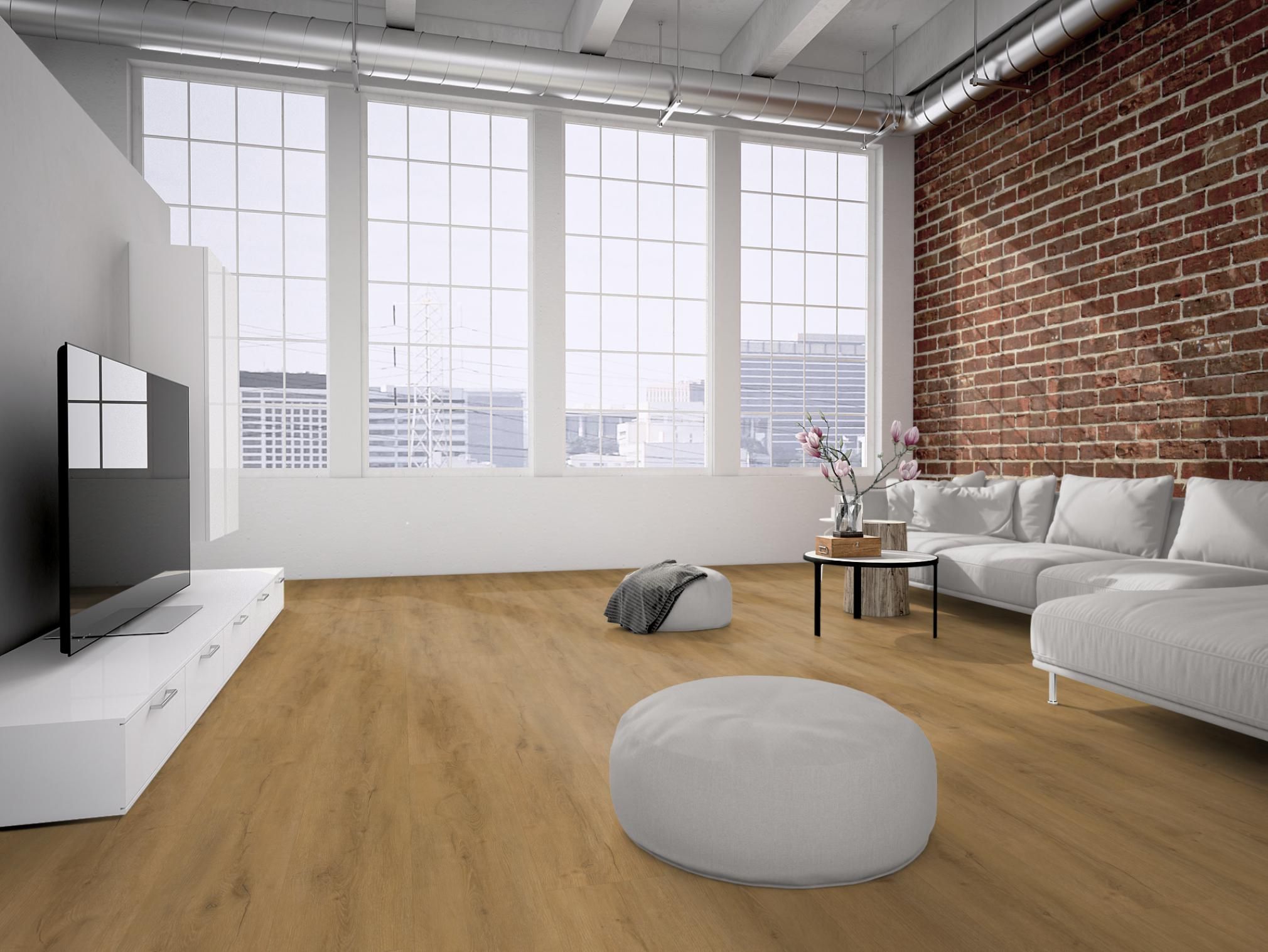 TRECOR® Klick Vinylboden Eiche Premium Natur Dunkel XXL Landhausdiele 6,5 mm Stark mit Trittschallunterlage TRECOR® Klick Vinylboden Eiche Premium Natur Dunkel XXL Landhausdiele 6,5 mm Stark mit Trittschallunterlage