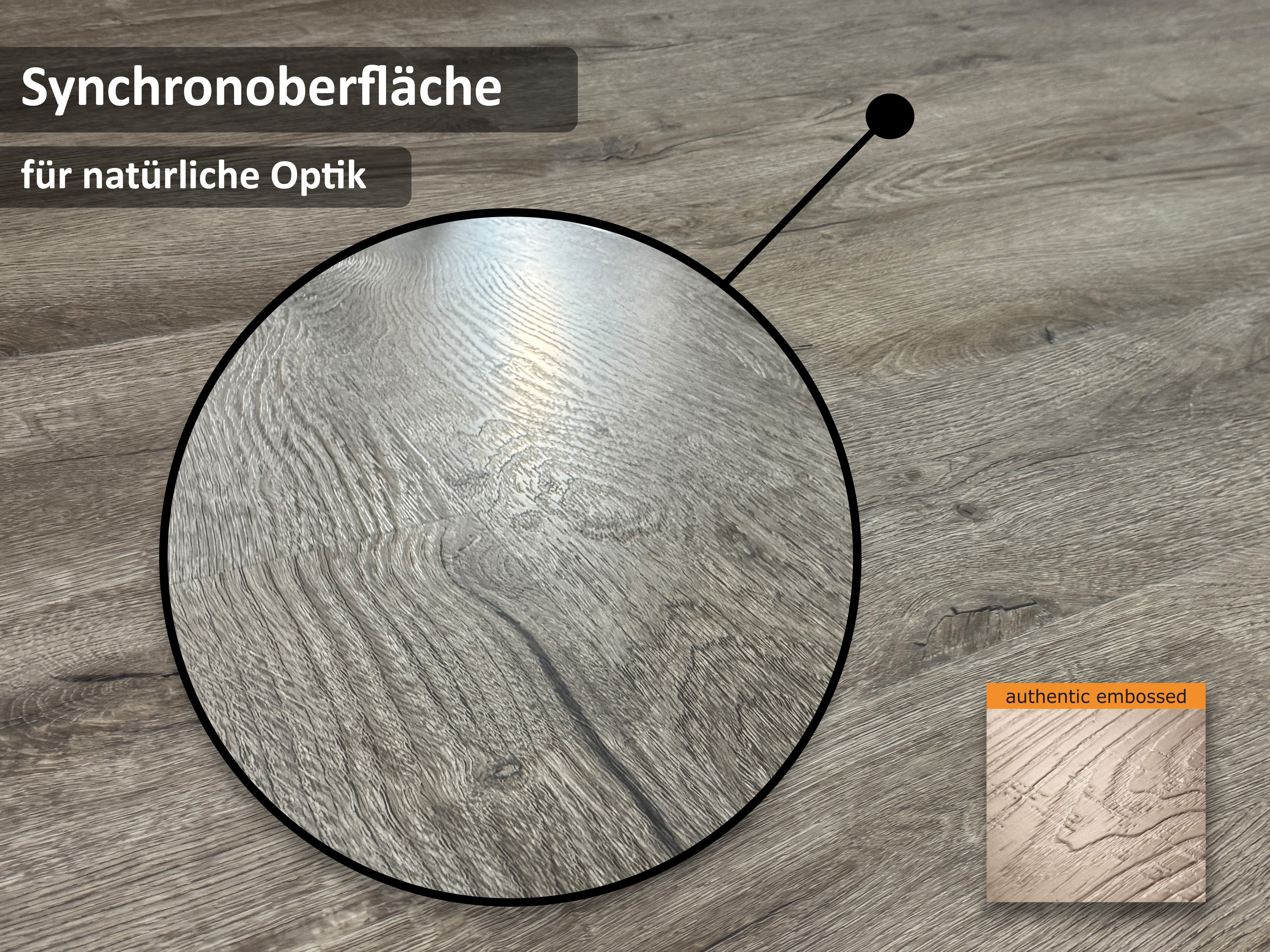 TRECOR® SPC / RIGID Klick Vinylboden Prestige Eiche Grau Landhausdiele - 5 mm - mit Synchronoberfläche TRECOR® SPC / RIGID Klick Vinylboden Prestige Eiche Grau Landhausdiele - 5 mm - mit Synchronoberfläche