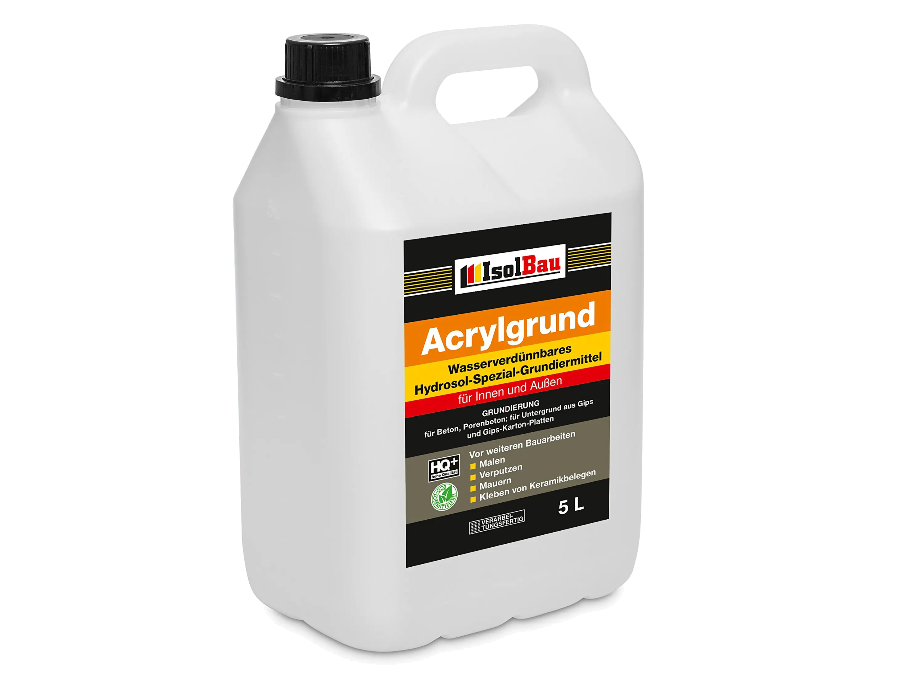 Acrylgrund 5 Liter Grundierung, Tiefengrund - TOP QUALITÄT - für Estrich, Beton, Malen
