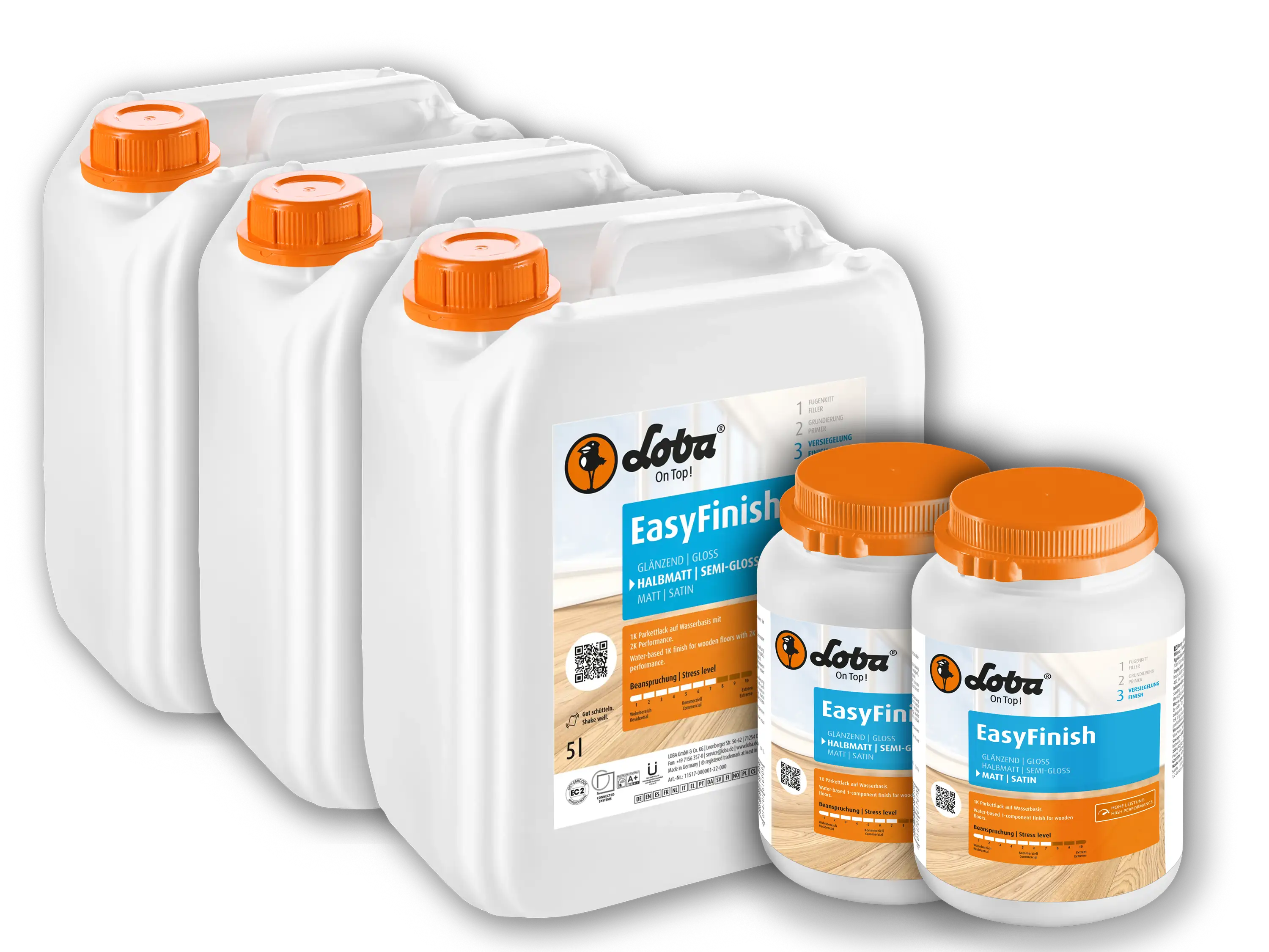 LOBADUR® WS EasyFinish, Kork und Parkettlack auf wasserbasis, für starke Beanspruchung LOBADUR® WS EasyFinish, Kork und Parkettlack auf wasserbasis, für starke Beanspruchung