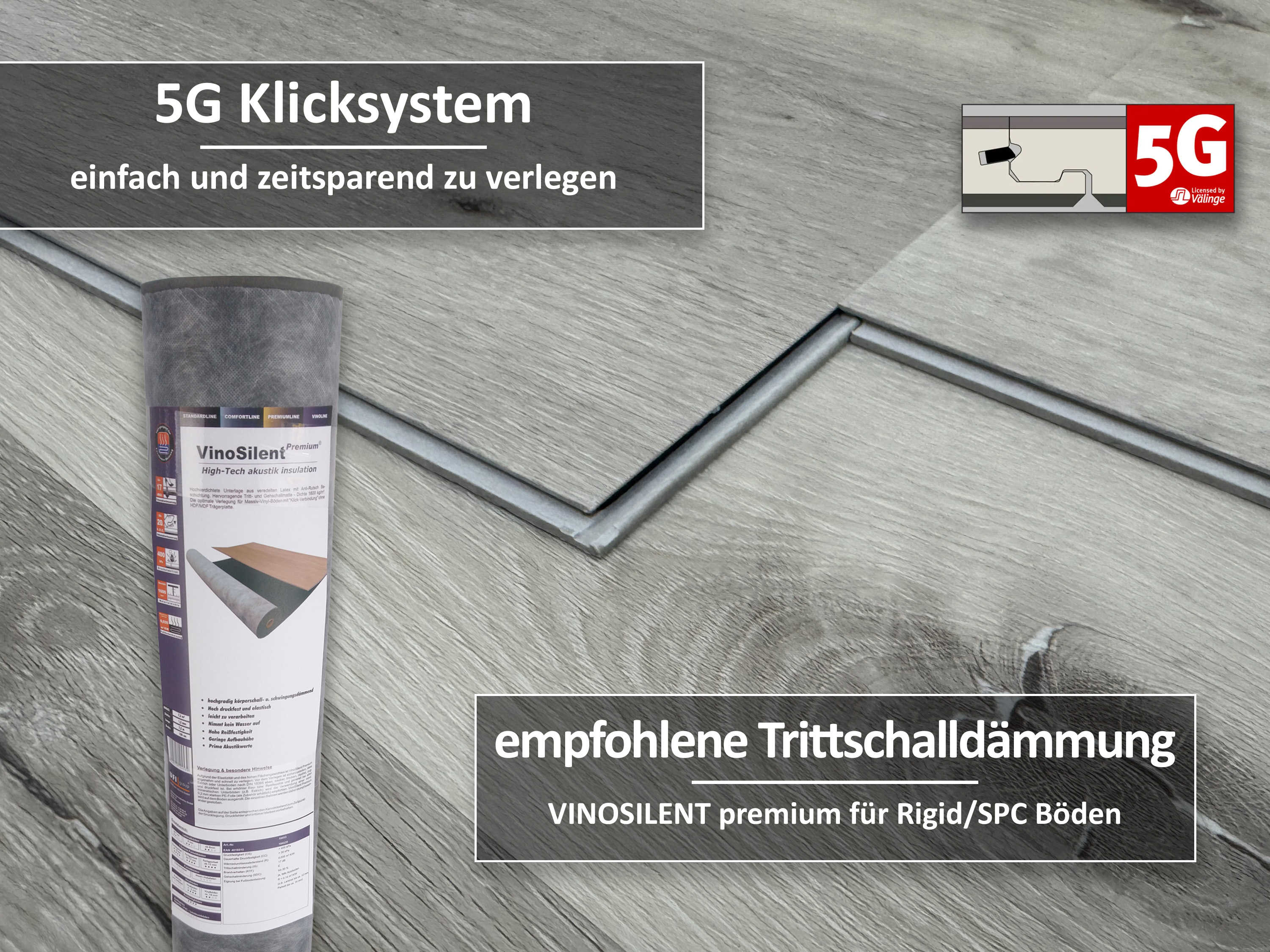 TRECOR® SPC / RIGID Klick Vinylboden Eiche Rustique Weiß Landhausdiele - 5 mm - Synchronoberfläche - 5G Klick TRECOR® SPC / RIGID Klick Vinylboden Eiche Rustique Weiß Landhausdiele - 5 mm - Synchronoberfläche - 5G Klick