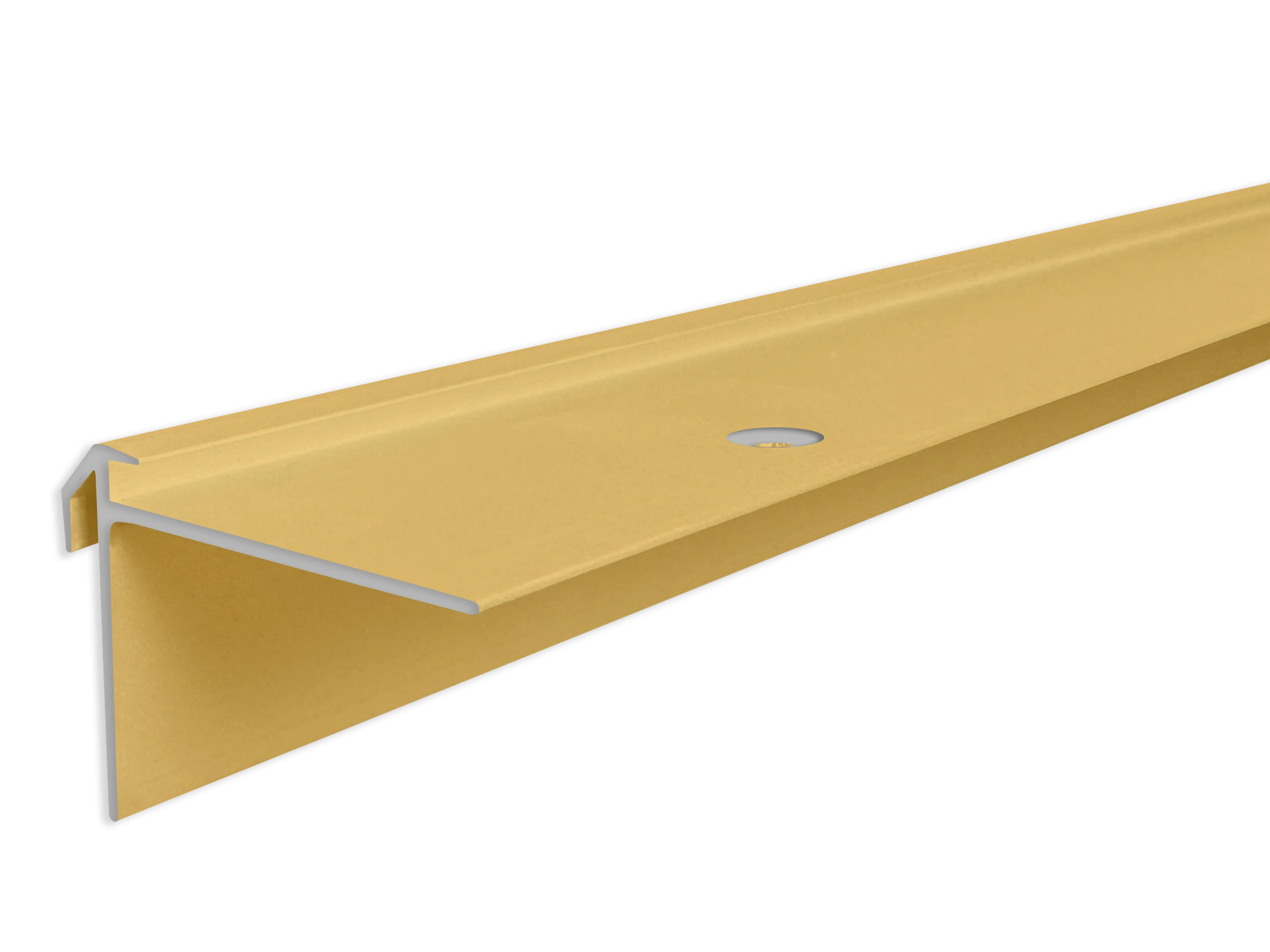 ufitec® Treppenkantenprofil beidseitig für Vinylböden für Belagshöhen von 3 mm - Alu eloxiert