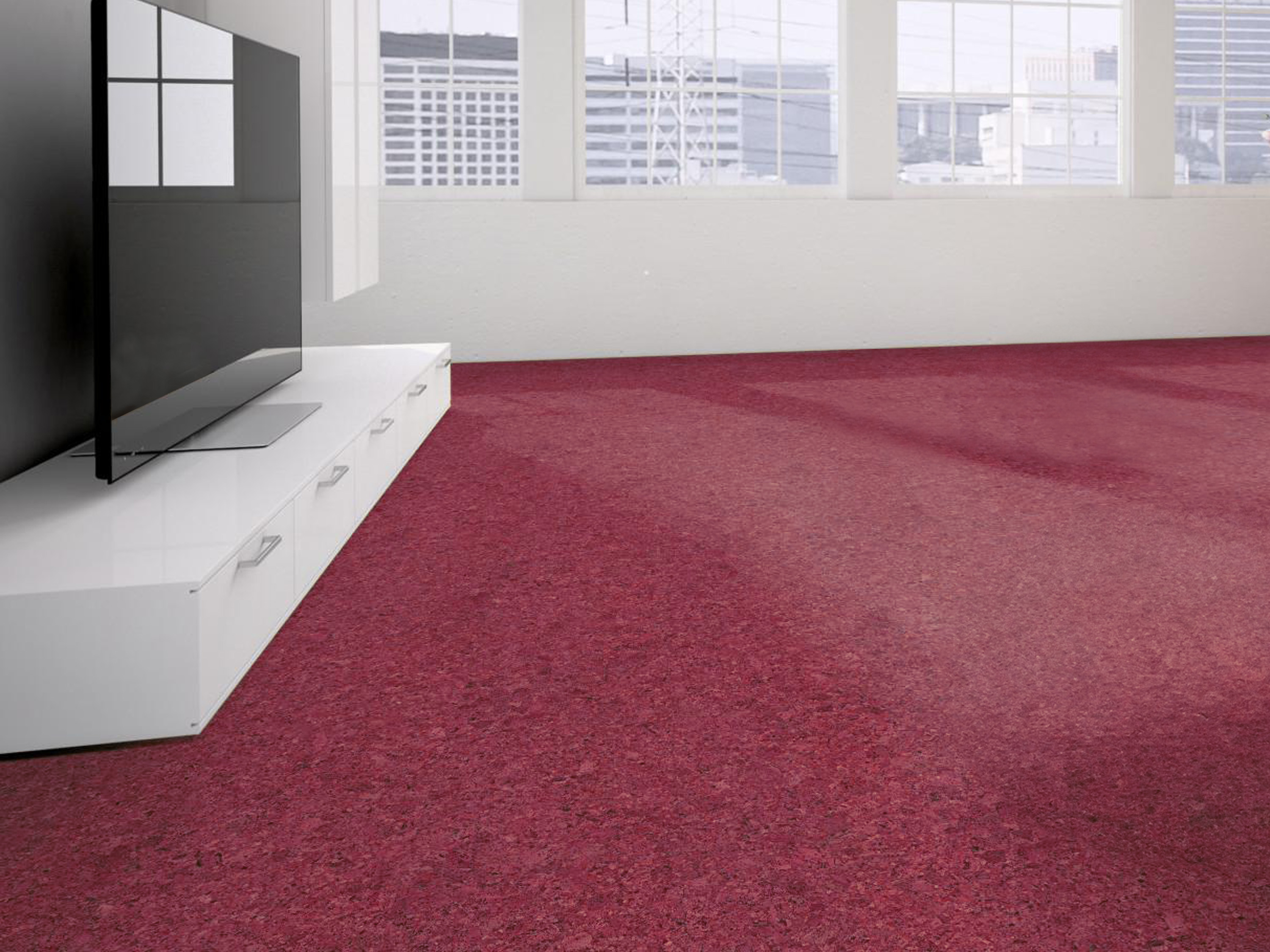 TRECOR® Klick Korkboden FORTI - 10 mm Stark - Farbe: Purpurrot TRECOR® Klick Korkboden FORTI - 10 mm Stark - Farbe: Purpurrot