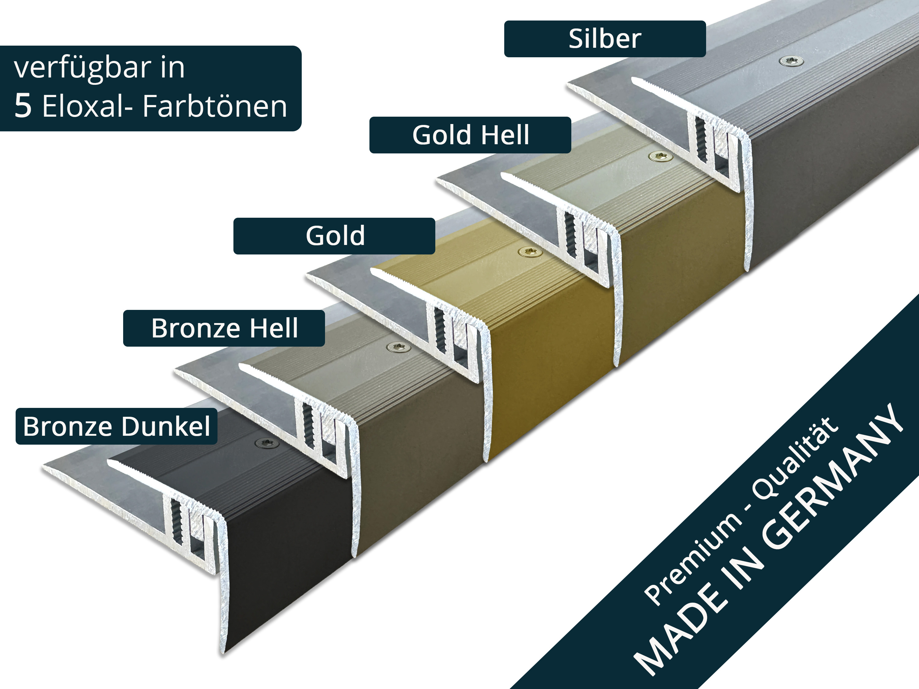 ufitec® Treppenkantenprofil - TPL PROFI - für Belagshöhen von 7-16 - Sichtkante: 28 mm, Nase: 27 mm ufitec® Treppenkantenprofil - TPL PROFI - für Belagshöhen von 7-16 - Sichtkante: 28 mm, Nase: 27 mm