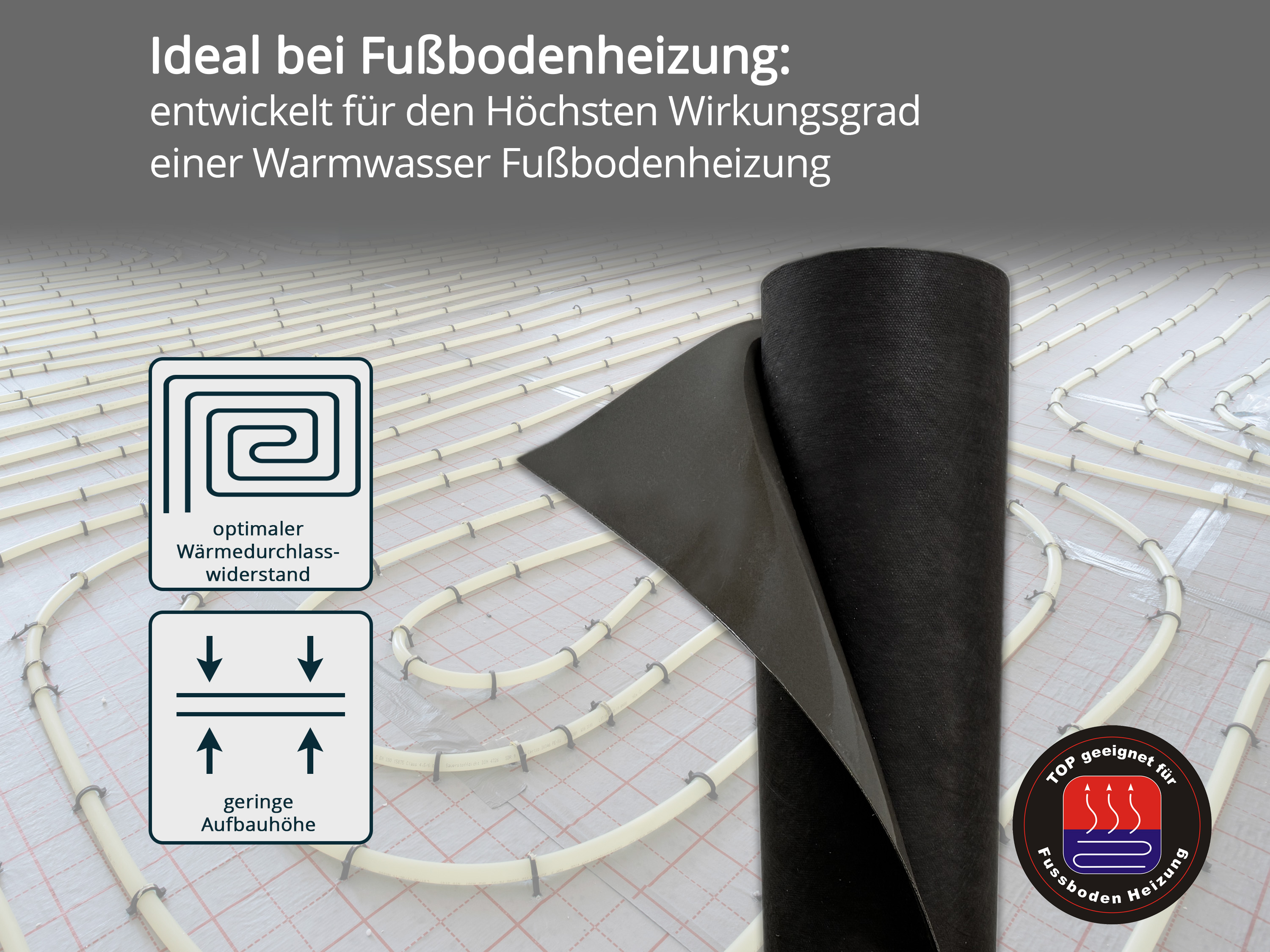 uficell® VINOSOUND RIGID premium Vinylunterlage Trittschallmatte für Rigid/SPC Vinylboden uficell® VINOSOUND RIGID premium Vinylunterlage Trittschallmatte für Rigid/SPC Vinylboden