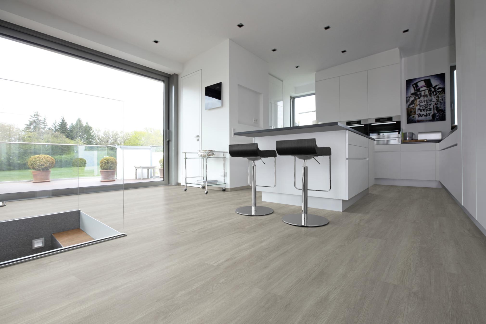 TRECOR® Klick Vinylboden RIGID 5.0 Landhausdiele Trend Oak White - 5 mm Stark TRECOR® Klick Vinylboden RIGID 5.0 Landhausdiele Trend Oak White - 5 mm Stark