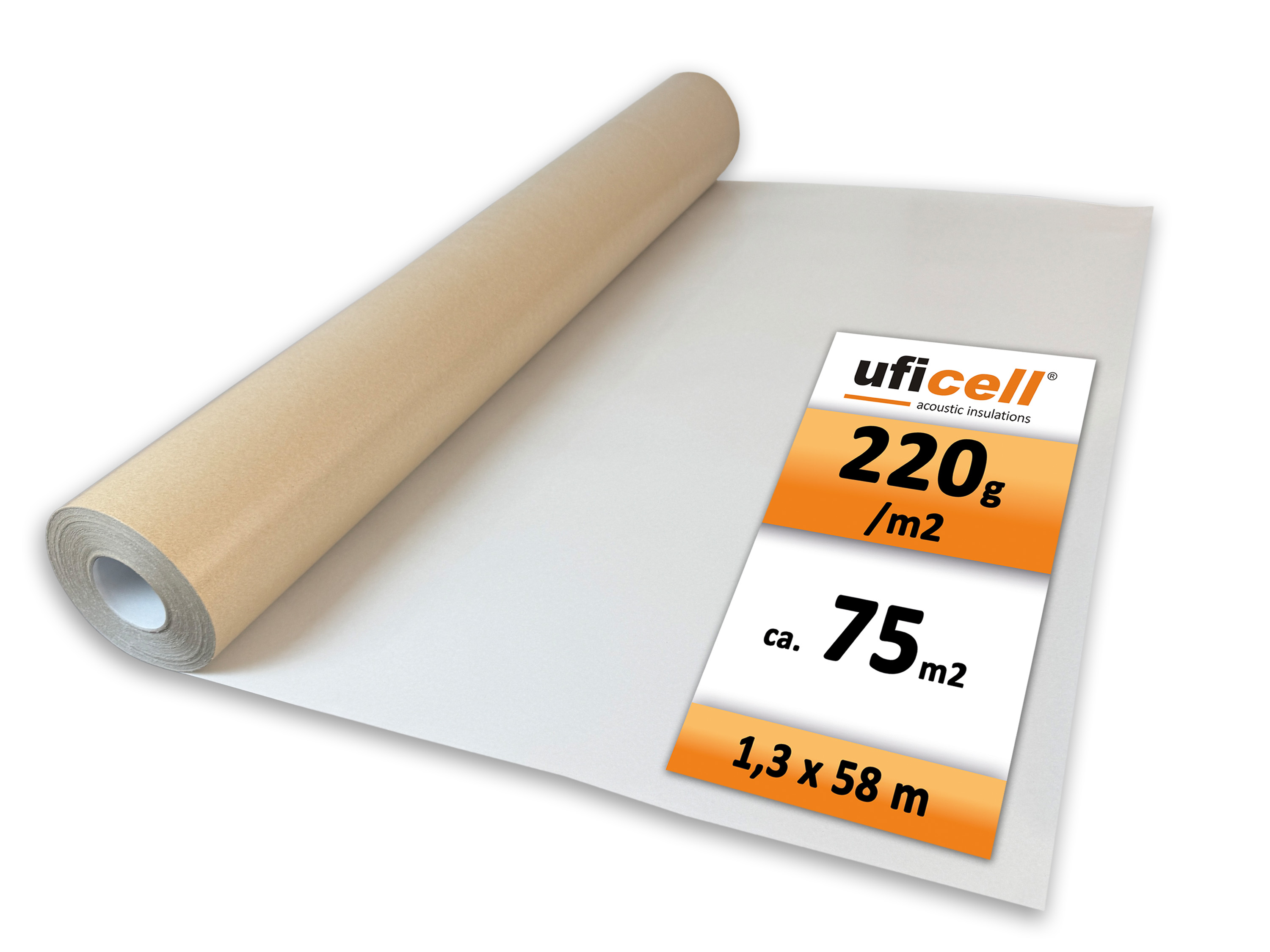 Milchtütenpapier (Tetra Pack) Oberflächenschutz - wasserfeste LDPE Beschichtung - 75 m² Rolle