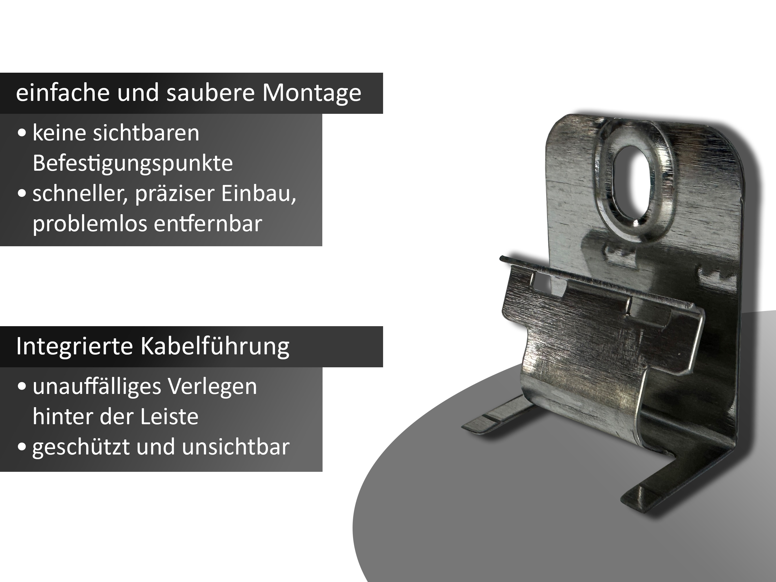 CLIPSTAR® Montageclip / Befestigungsclip für TRECOR® Sockelleisten mit Clipstar Fräsung, 50 er Pack CLIPSTAR® Montageclip / Befestigungsclip für TRECOR® Sockelleisten mit Clipstar Fräsung, 50 er Pack