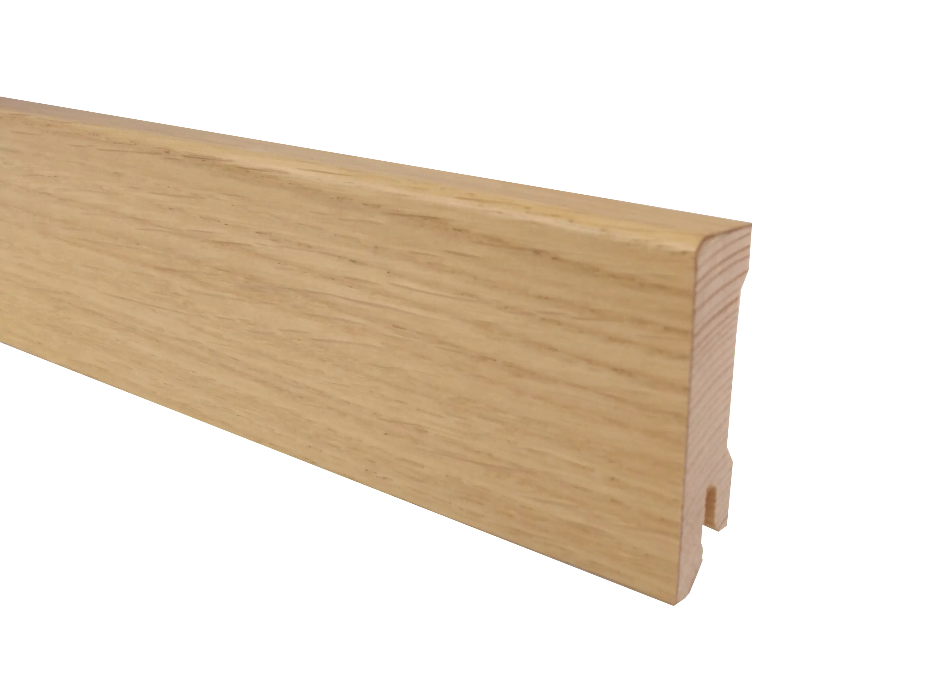 Eiche Parkettleiste, Holz Sockelleiste, furniert, Format: 16 x 58 mm, lackiert / geölt / roh Eiche Parkettleiste, Holz Sockelleiste, furniert, Format: 16 x 58 mm, lackiert / geölt / roh