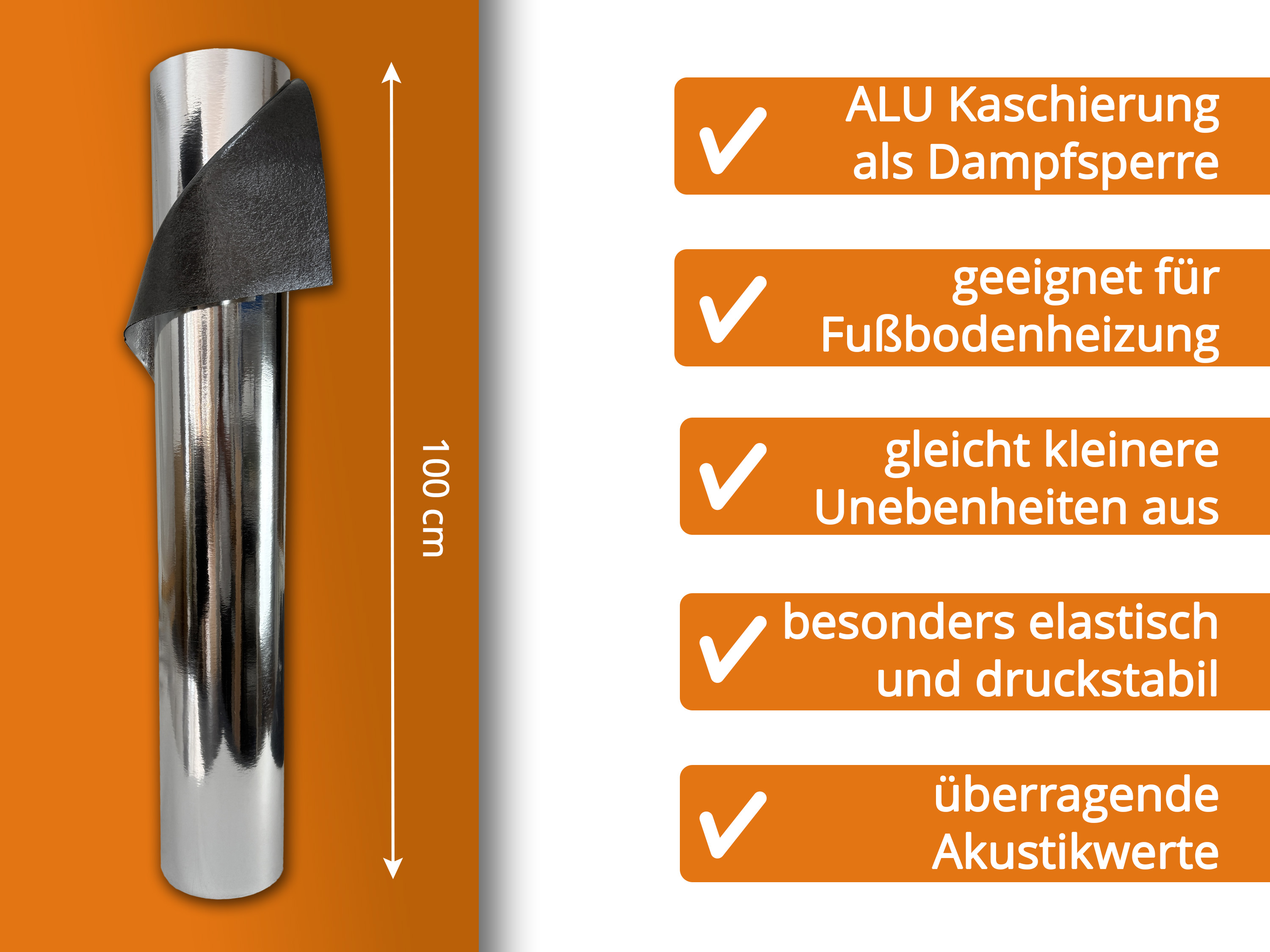 Trittschall Unterlage uficell® Silence Floor ALU Akustik mit Mineralsandfüllung B-Ware Trittschall Unterlage uficell® Silence Floor ALU Akustik mit Mineralsandfüllung B-Ware