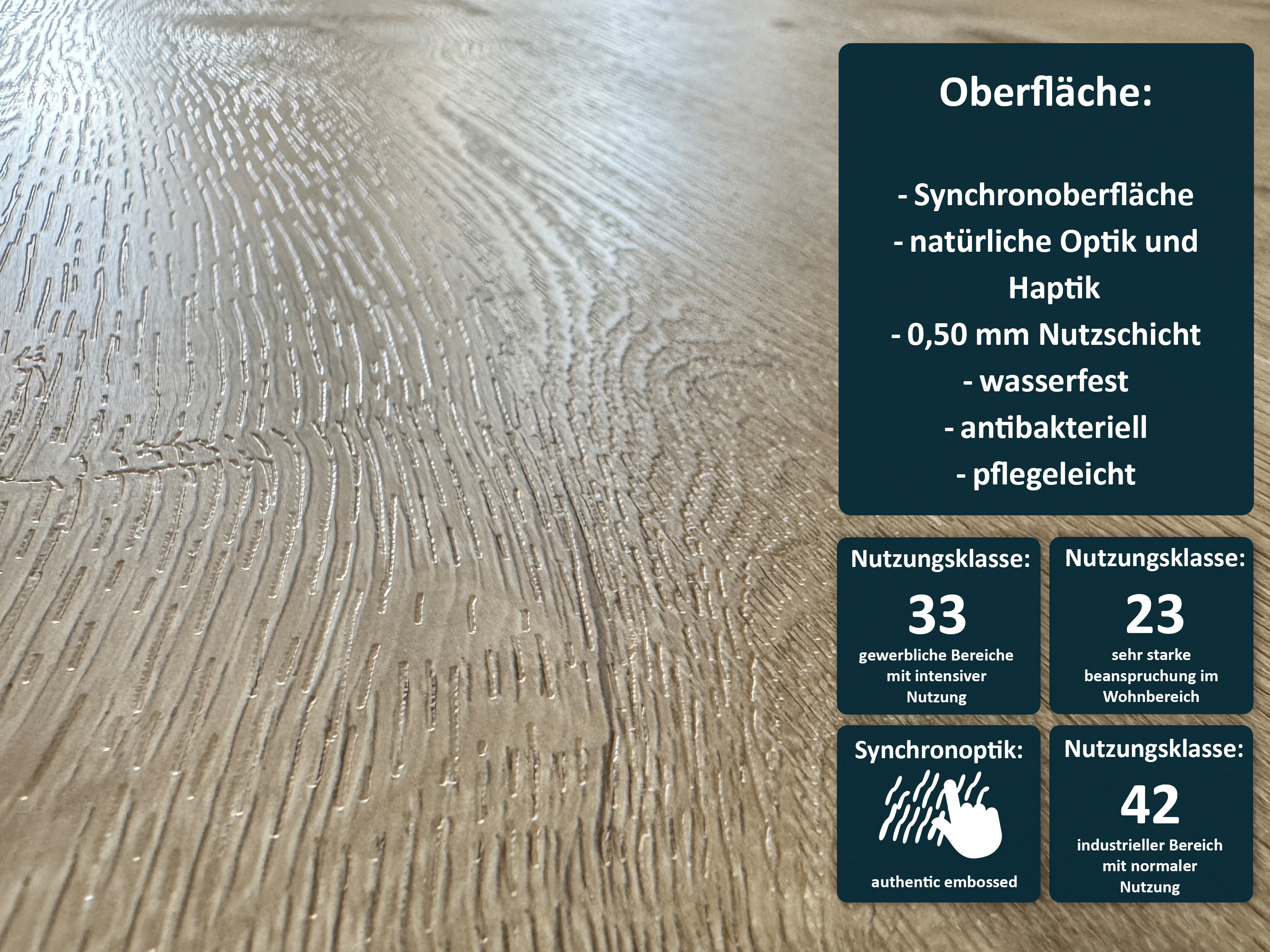 TRECOR® Dryback Klebe Vinylboden Prestige Eiche Beige Landhausdiele - 2,5 mm stark