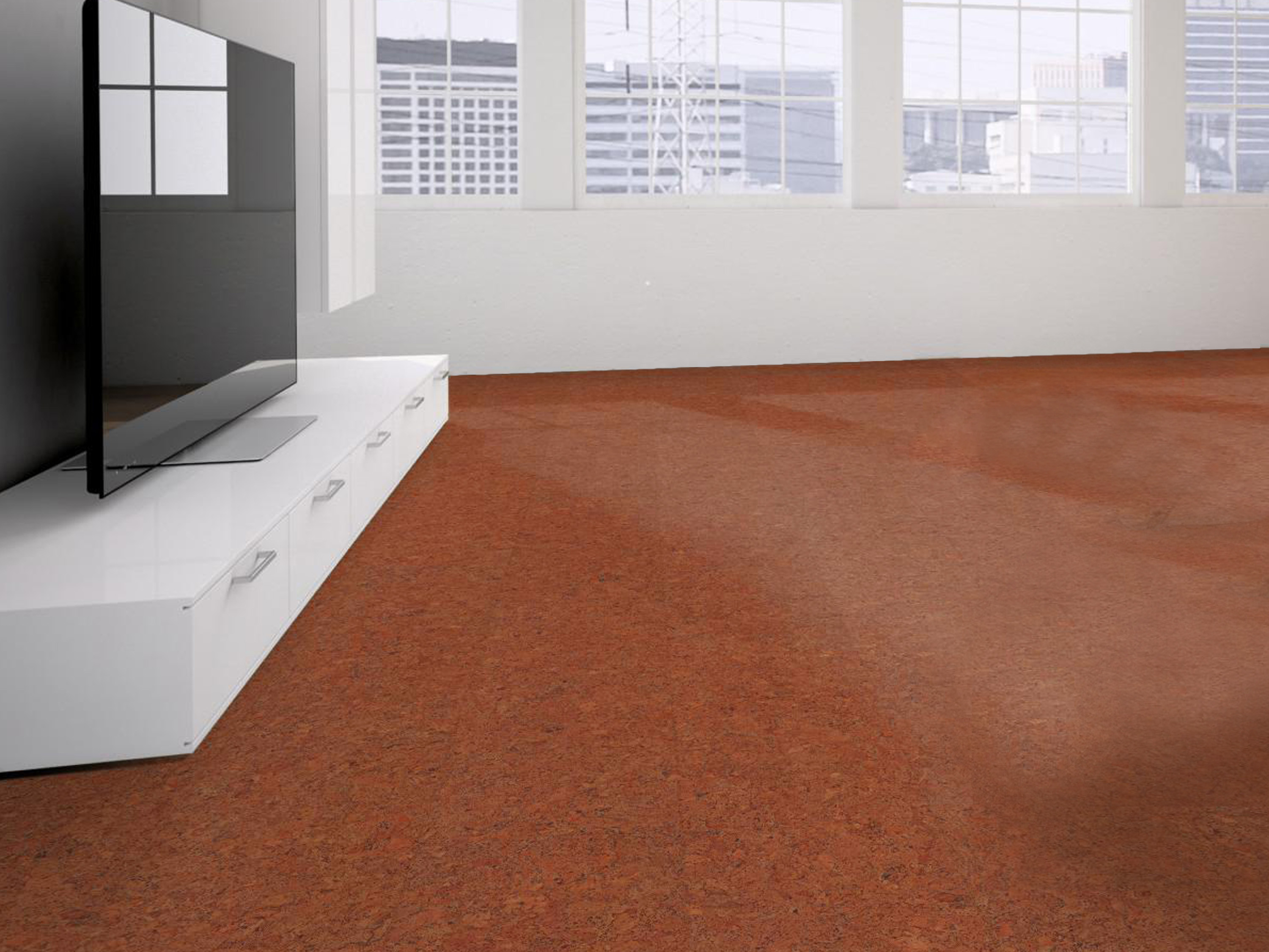 TRECOR® Klick Korkboden Evora - 10 mm Stark - Farbe: Korallenrot TRECOR® Klick Korkboden Evora - 10 mm Stark - Farbe: Korallenrot