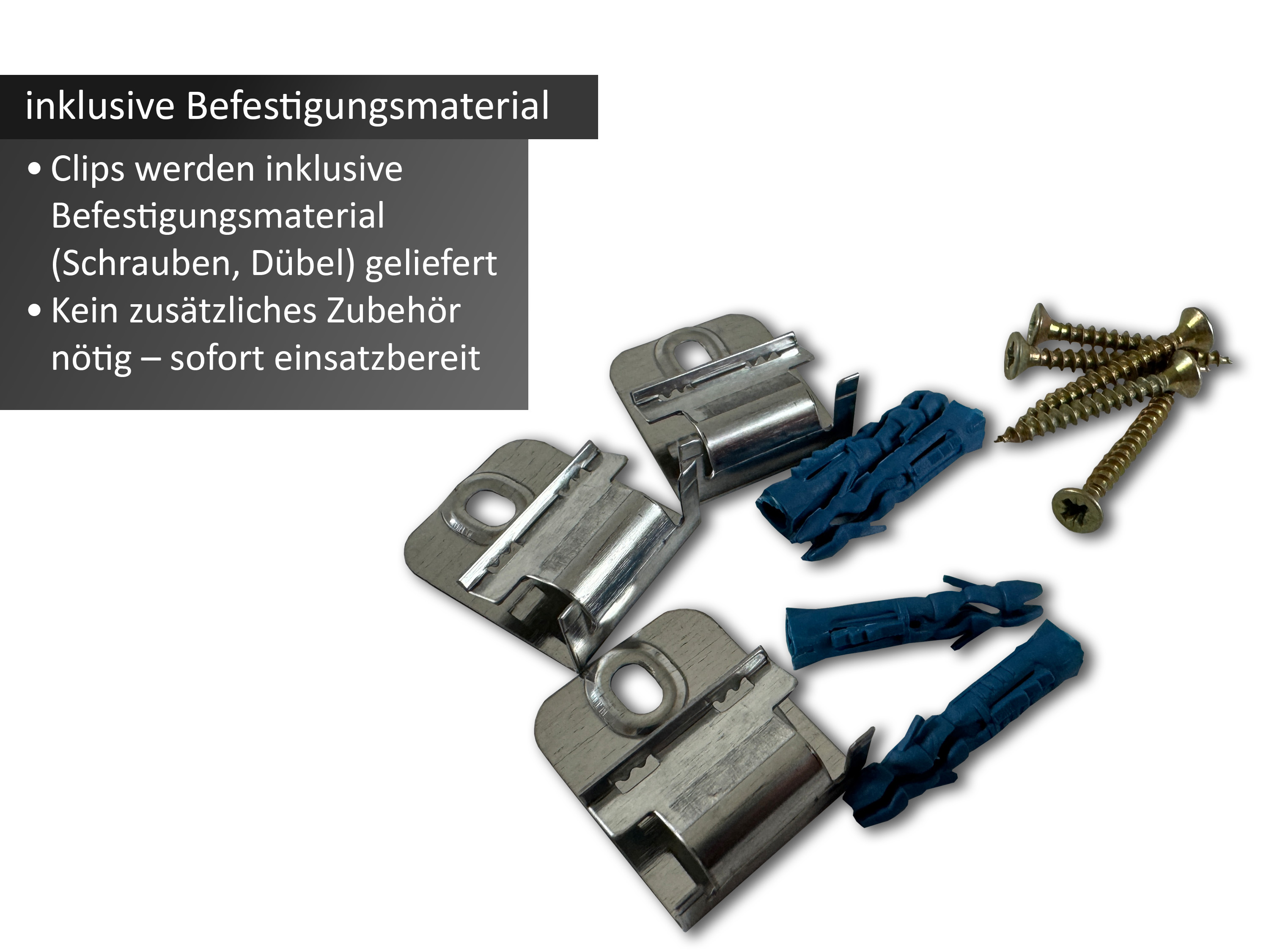 CLIPSTAR® Montageclip / Befestigungsclip für TRECOR® Sockelleisten mit Clipstar Fräsung, 50 er Pack CLIPSTAR® Montageclip / Befestigungsclip für TRECOR® Sockelleisten mit Clipstar Fräsung, 50 er Pack