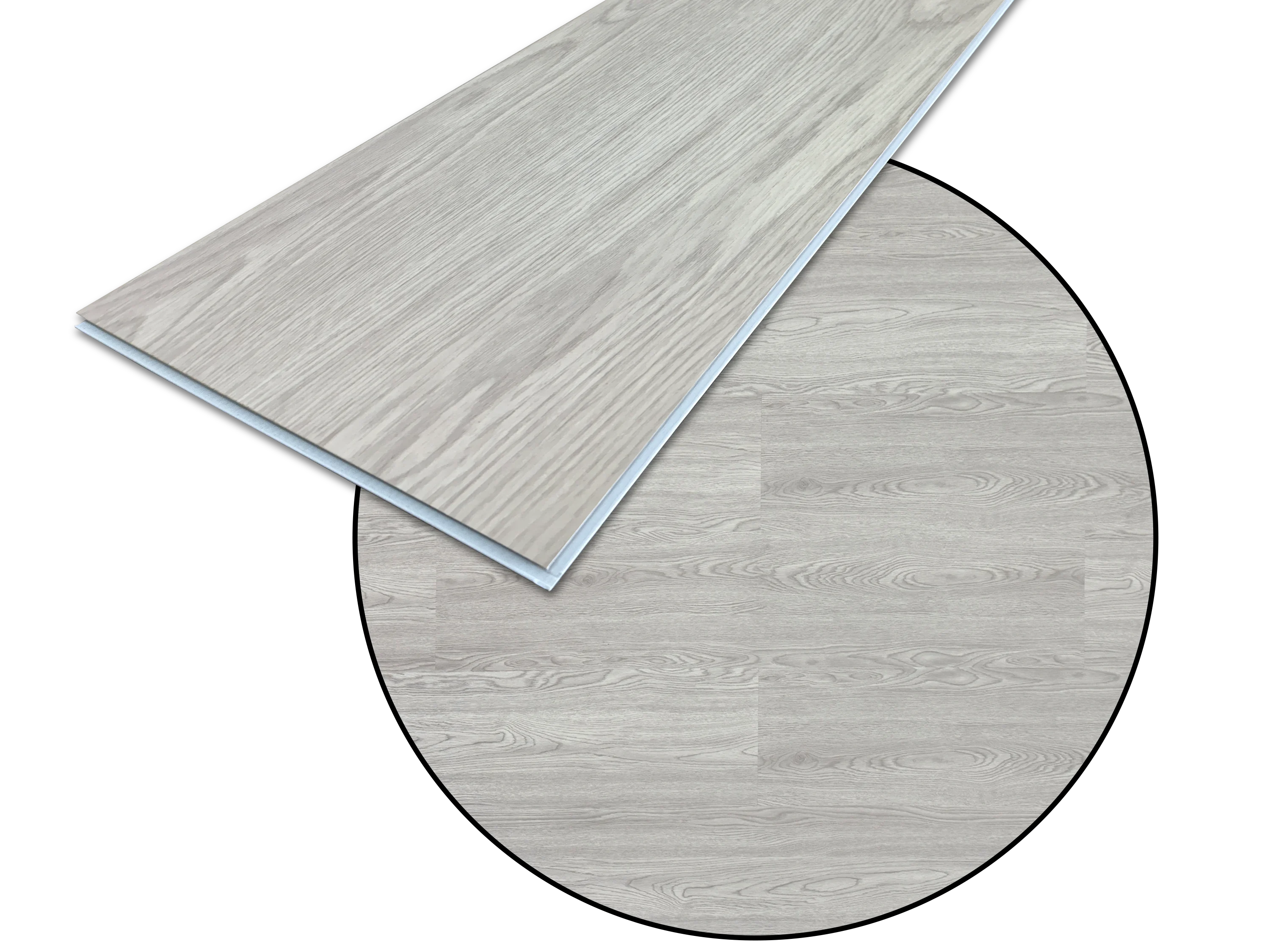 Vinylboden Eiche weiss Silent Klickvinyl 4.5 mm Stark inkl. 1 mm Trittschalldämmung und 0,3 mm Nutzschicht SPC Trägerplatte