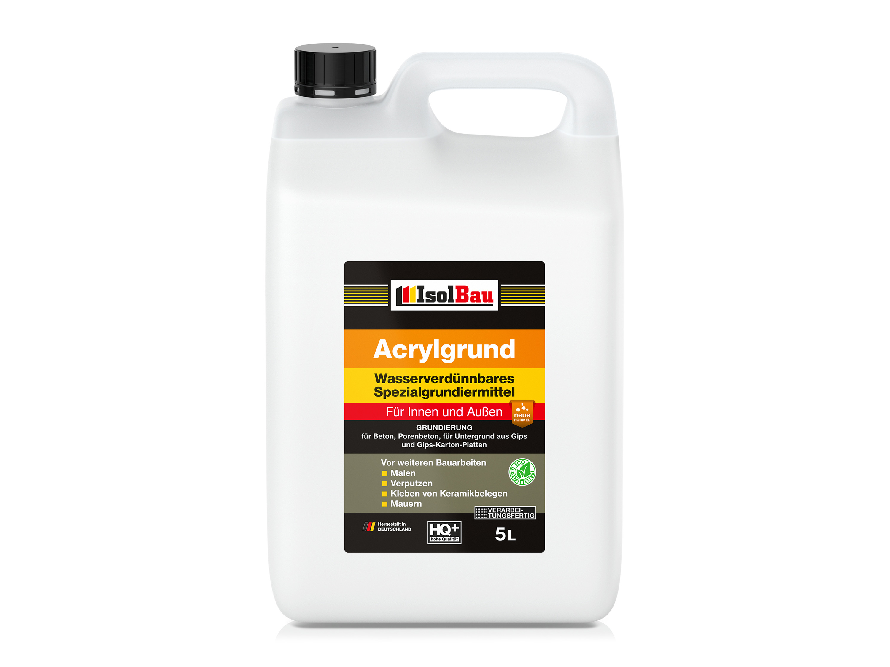 Acrylgrund 5 Liter Grundierung, Tiefengrund - TOP QUALITÄT - für Estrich, Beton, Malen