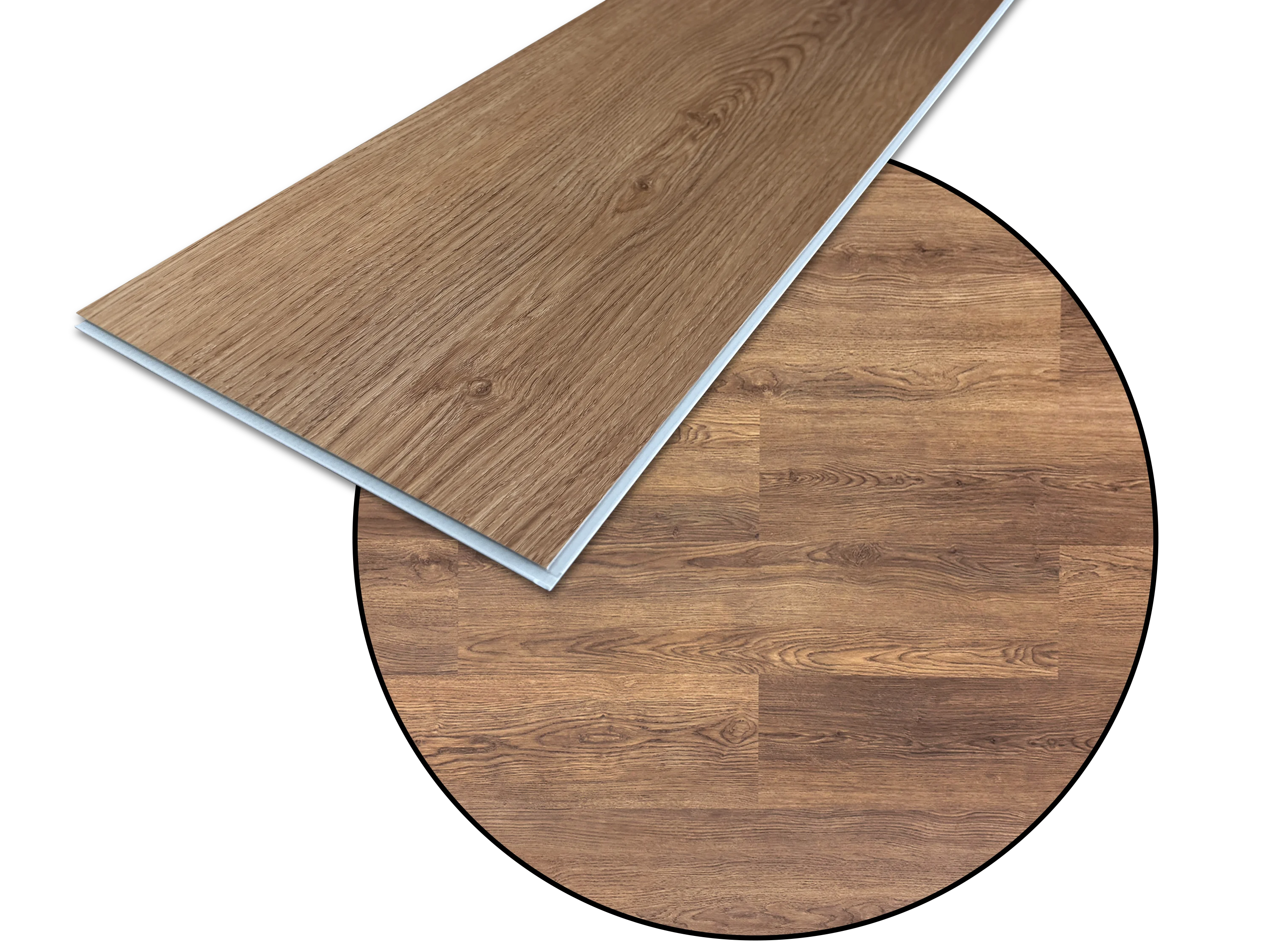 Vinylboden Eiche Natur Silent Klickvinyl 4.5 mm Stark inkl. 1 mm Trittschalldämmung und 0,3 mm Nutzschicht SPC Trägerplatte