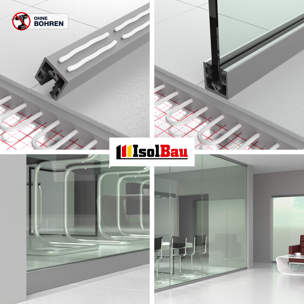 Isolbau High Tack Montagekleber, Baukleber Hybrid MS Polymer - Kraftkleber, Kartusche a 290ml