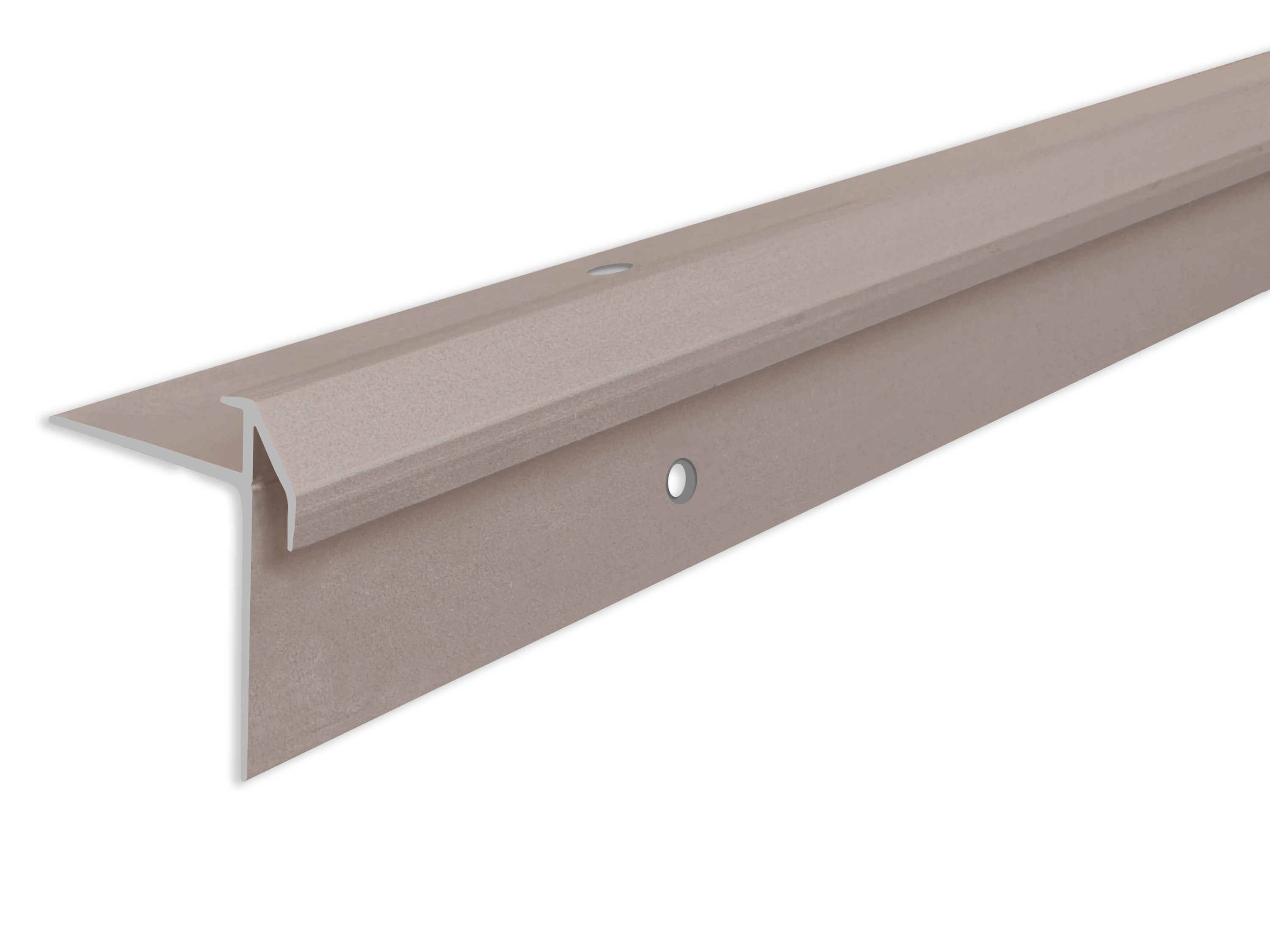 ufitec® Treppenkantenprofil beidseitig für Vinylböden für Belagshöhen von 3 mm - Alu eloxiert