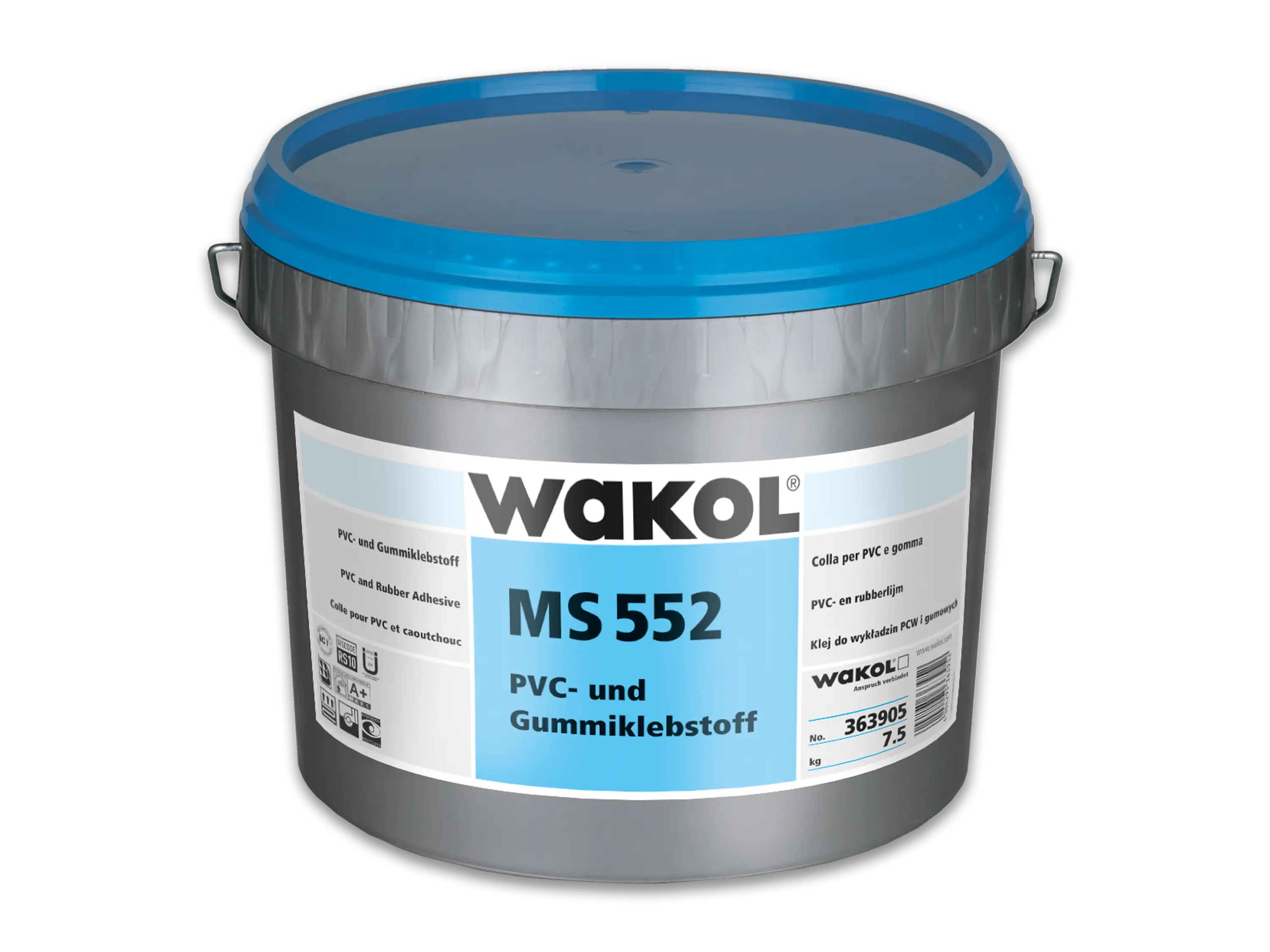 Wakol MS 552 PVC und Gummiklebstoff für Wand und Bodenbeläge 7,5 kg Gebinde