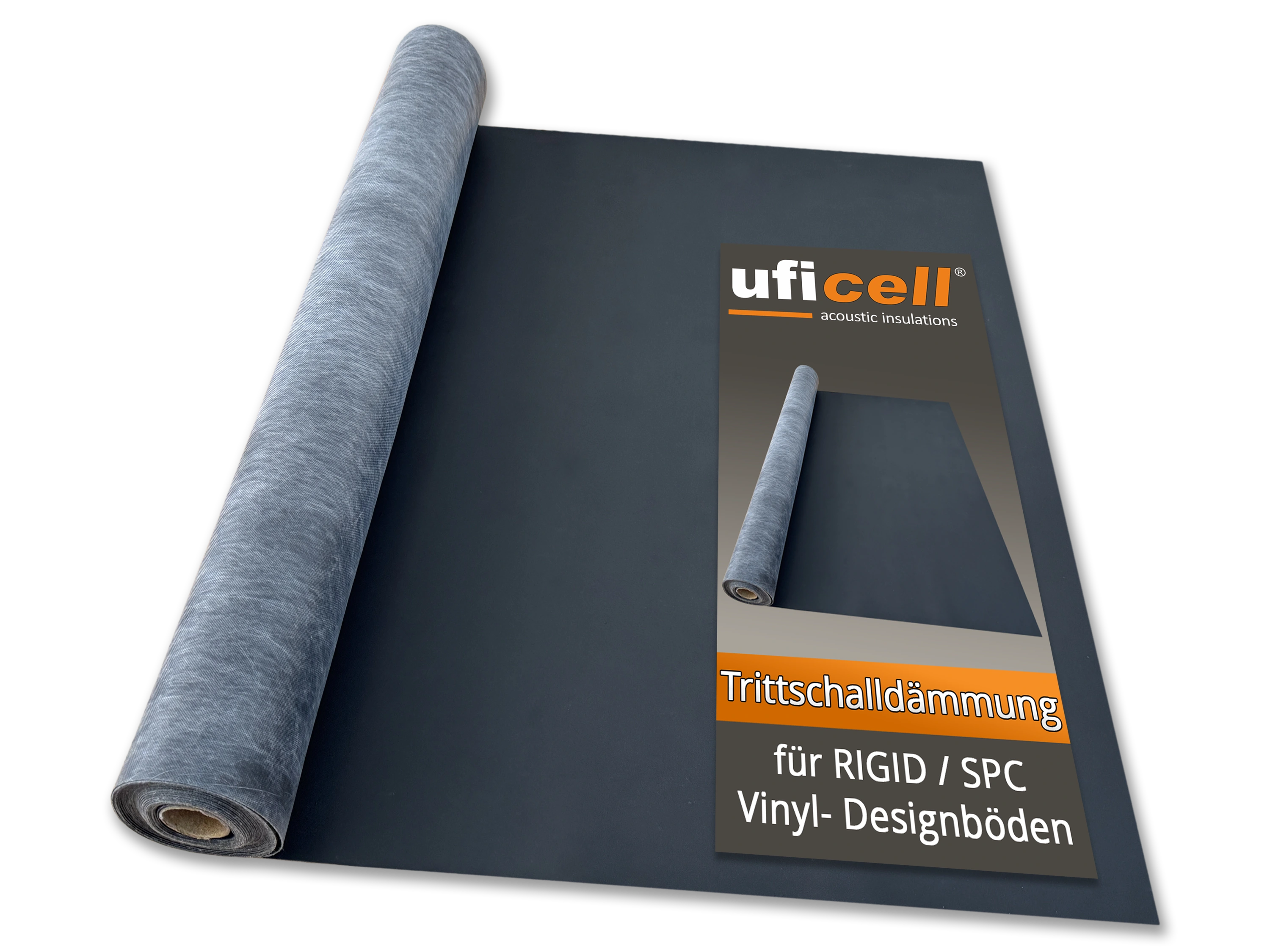 uficell® VINOSILENT premium Trittschallmatte mit Anti-Rutsch Oberfläche für Rigid/SPC Vinyl