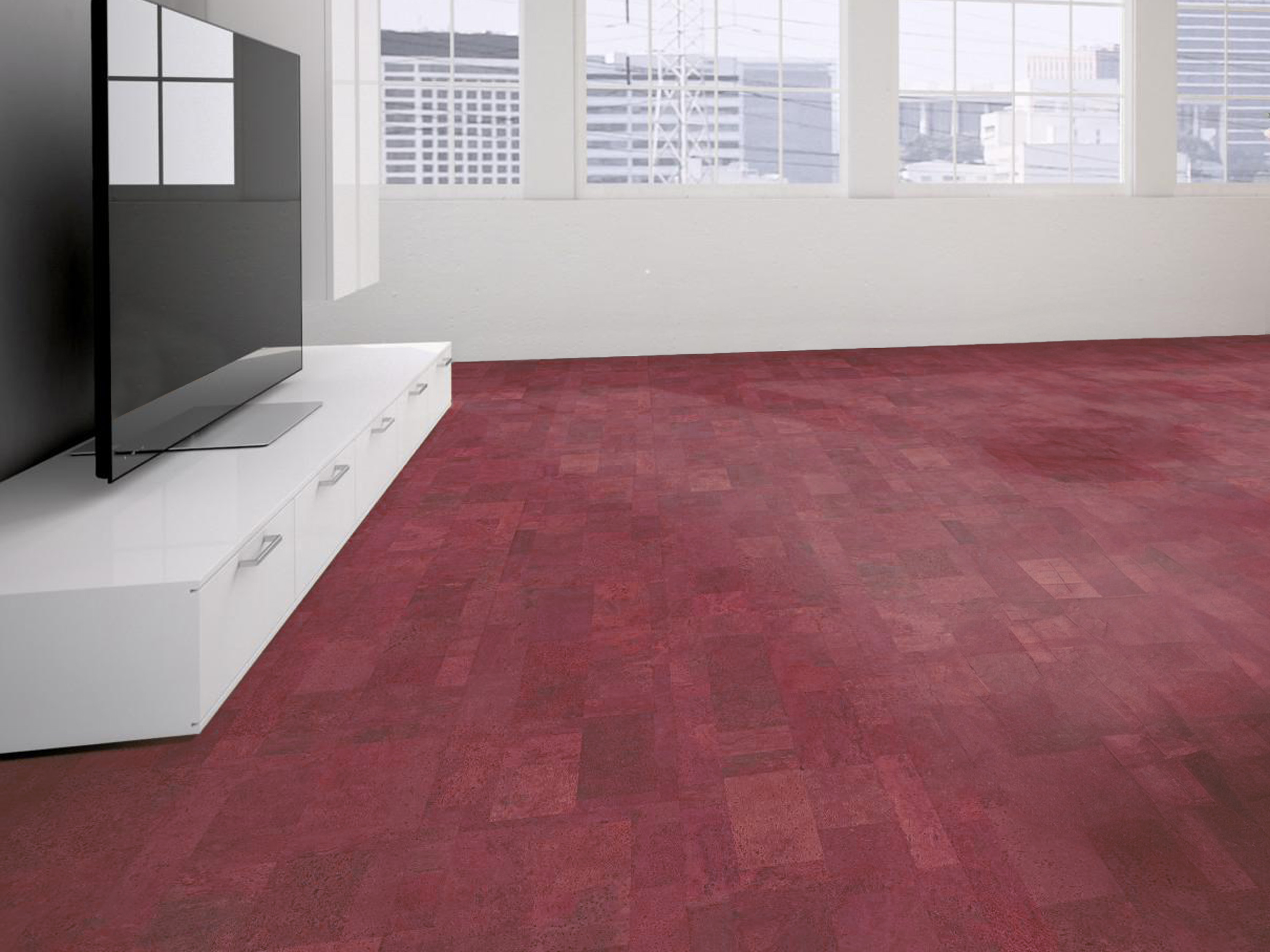 TRECOR® Klick Korkboden Merida - 10 mm Stark - Farbe: Purpurrot TRECOR® Klick Korkboden Merida - 10 mm Stark - Farbe: Purpurrot