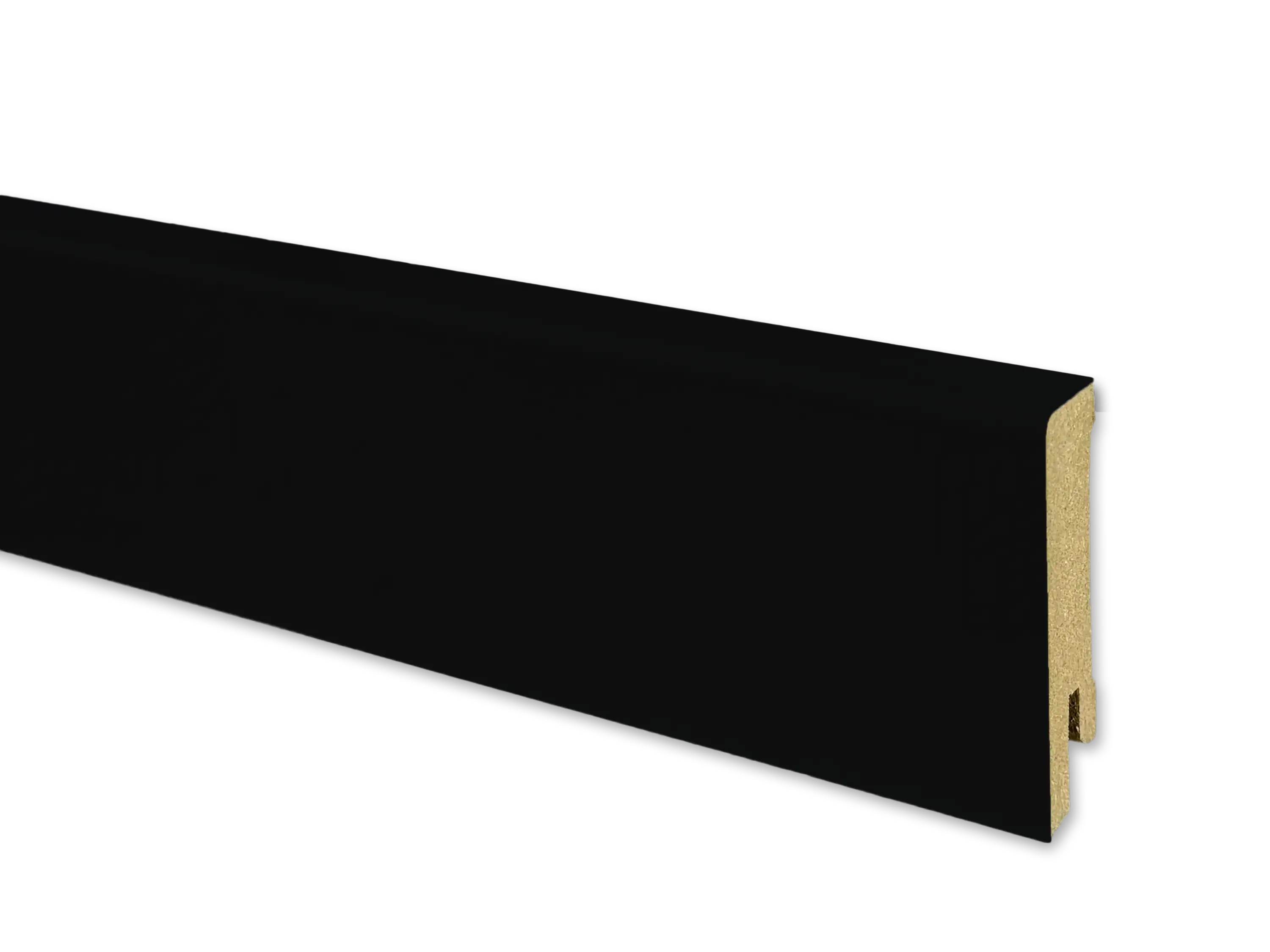 CUBE Sockelleiste Schwarz , Fußleiste 16 x 58 mm in schwarz RAL 9005 - CLIPSTAR Fräsung CUBE Sockelleiste Schwarz , Fußleiste 16 x 58 mm in schwarz RAL 9005 - CLIPSTAR Fräsung