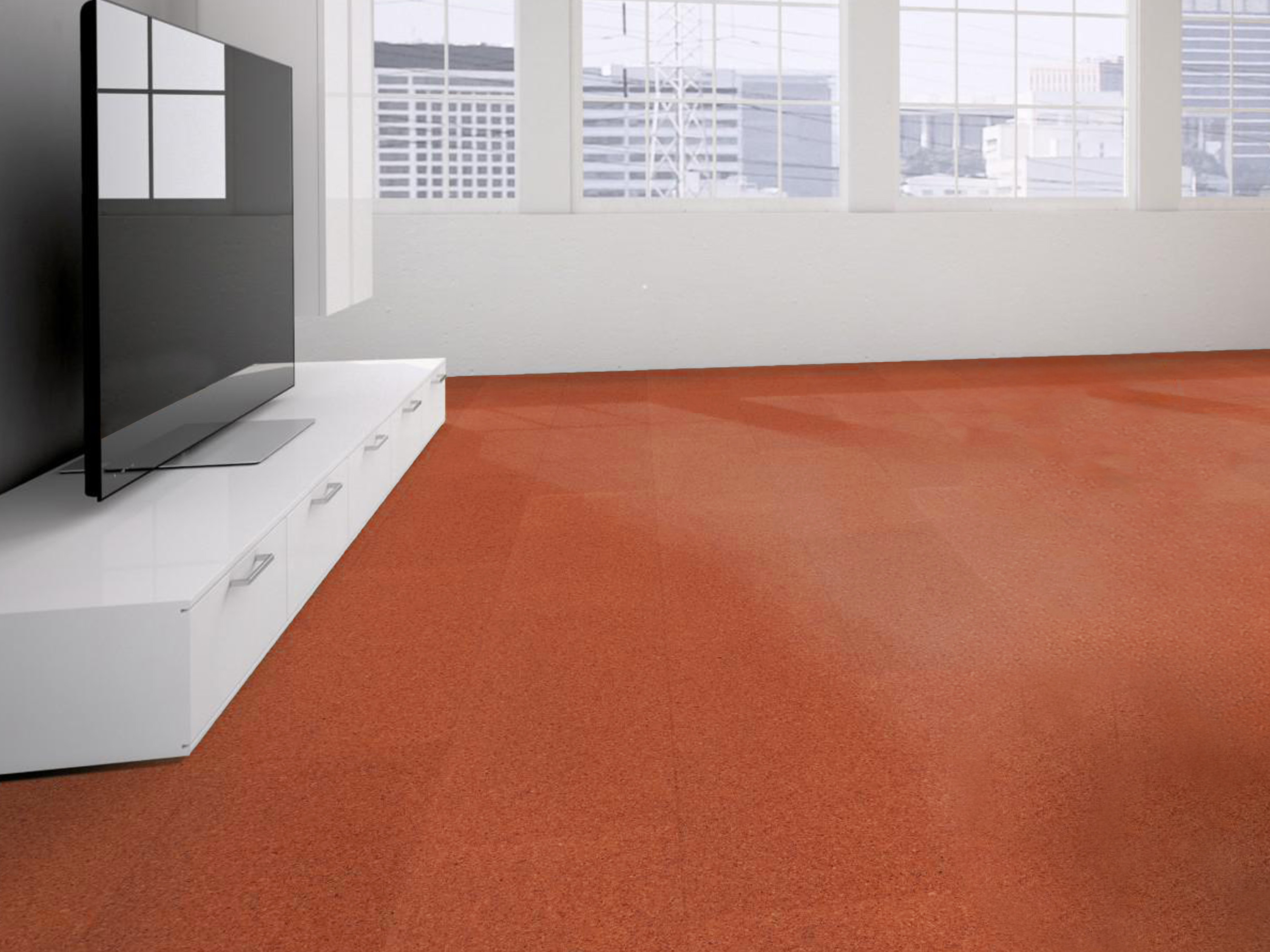 TRECOR® Klick Korkboden PORTO - 10 mm Stark - Farbe: Korallenrot TRECOR® Klick Korkboden PORTO - 10 mm Stark - Farbe: Korallenrot