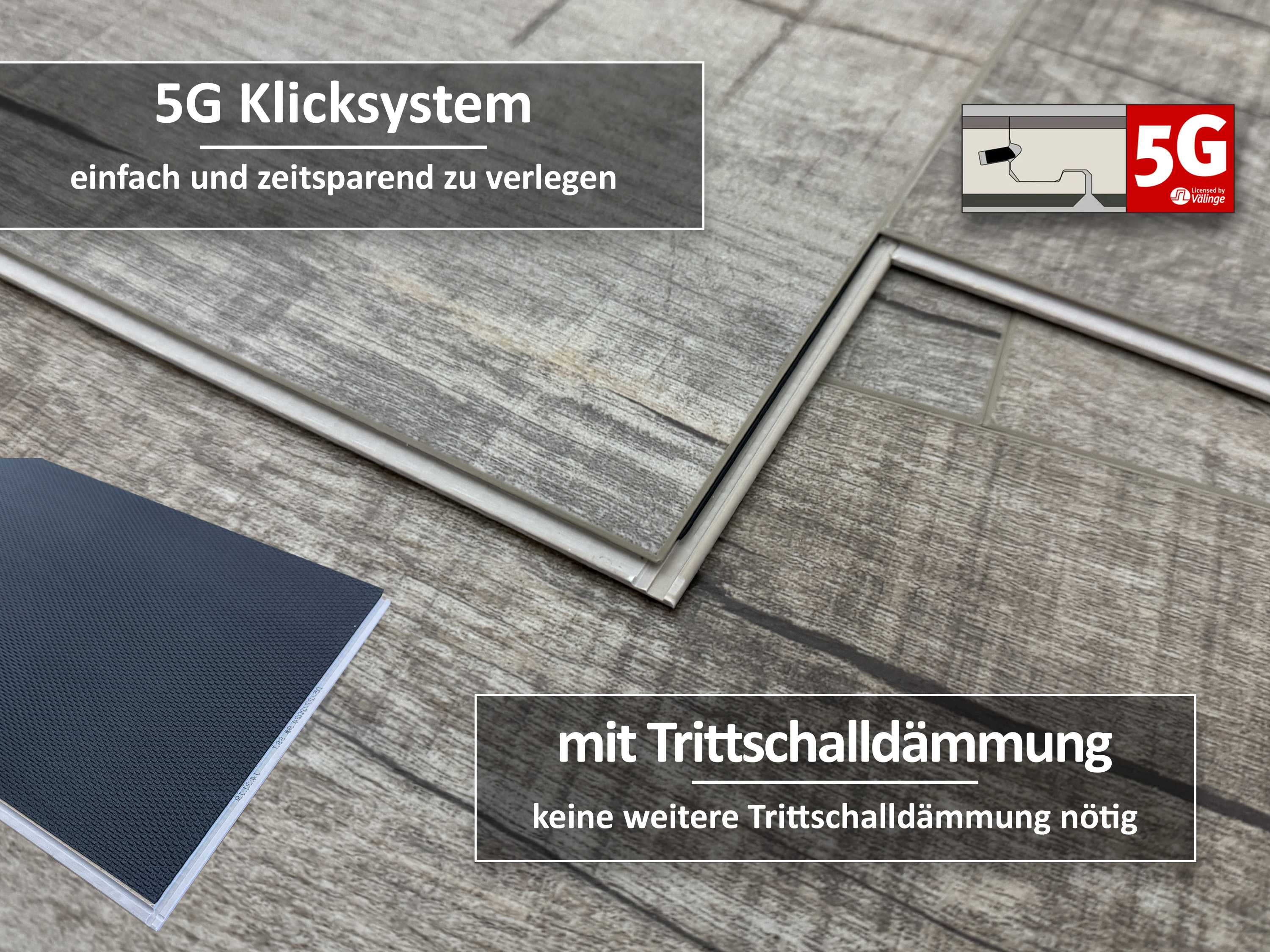 TRECOR® SPC / RIGID 5G Klick Vinylboden Eiche Old Rustik - 6 mm V4 inkl. 1 mm Trittschalldämmung TRECOR® SPC / RIGID 5G Klick Vinylboden Eiche Old Rustik - 6 mm V4 inkl. 1 mm Trittschalldämmung