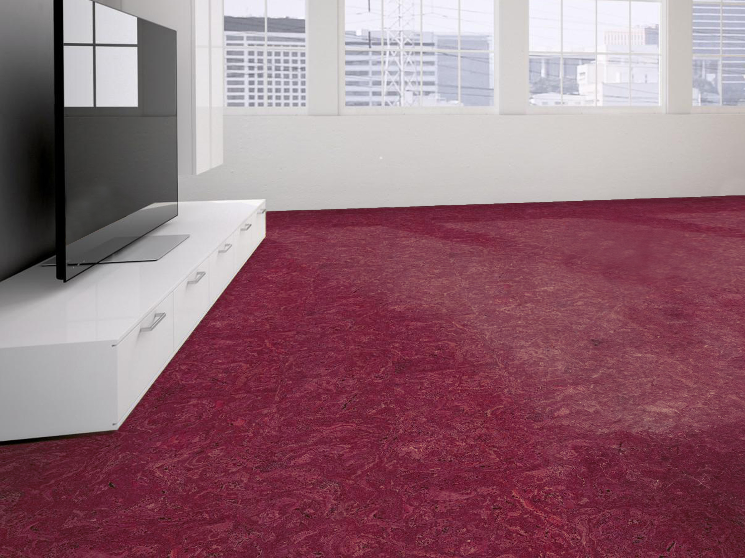 TRECOR® Klick Korkboden Stilo - 10 mm Stark - Farbe: Purpurrot TRECOR® Klick Korkboden Stilo - 10 mm Stark - Farbe: Purpurrot
