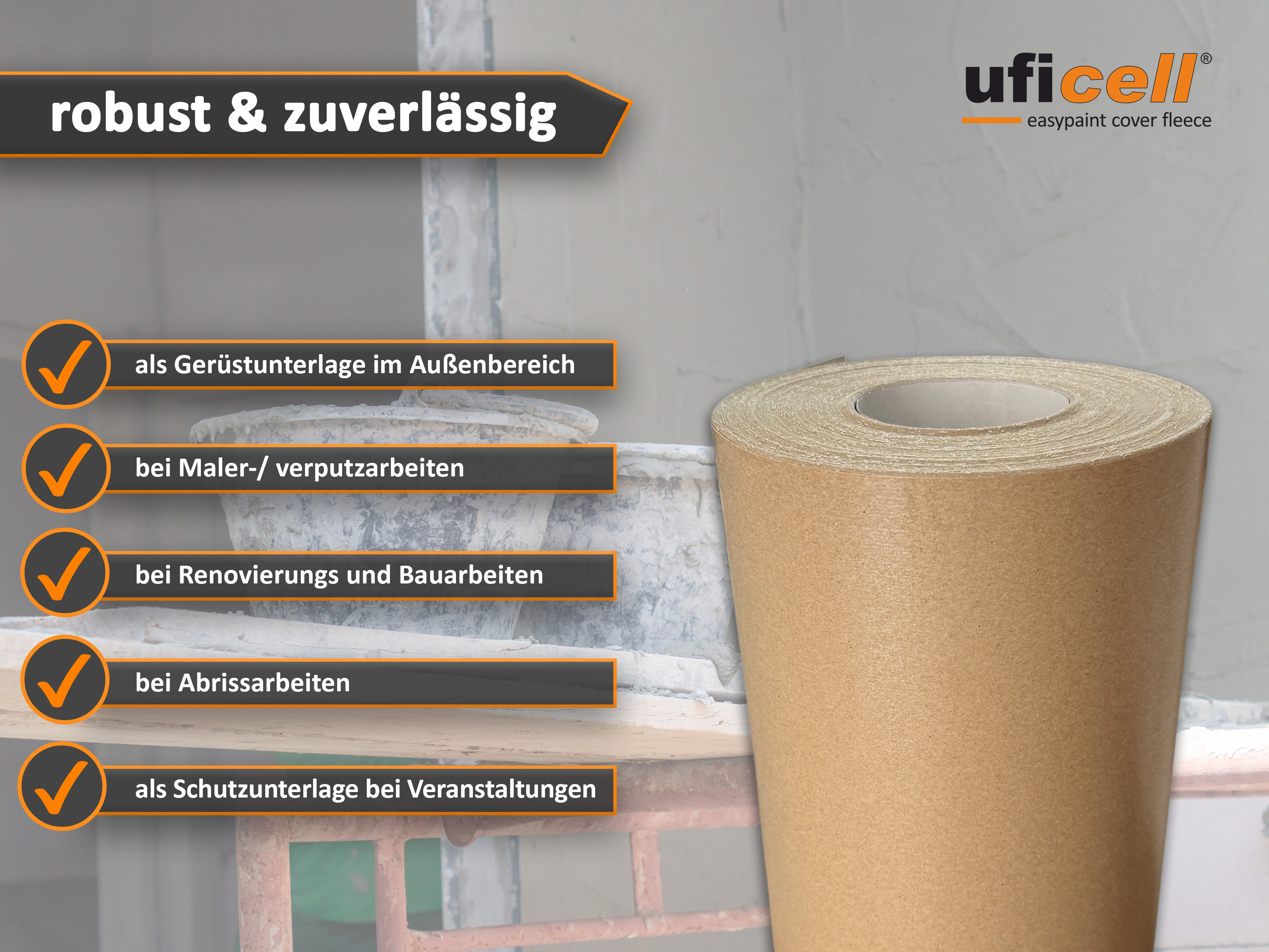 Milchtütenpapier (Tetra Pack) Oberflächenschutz - wasserfeste LDPE Beschichtung - 75 m² Rolle
