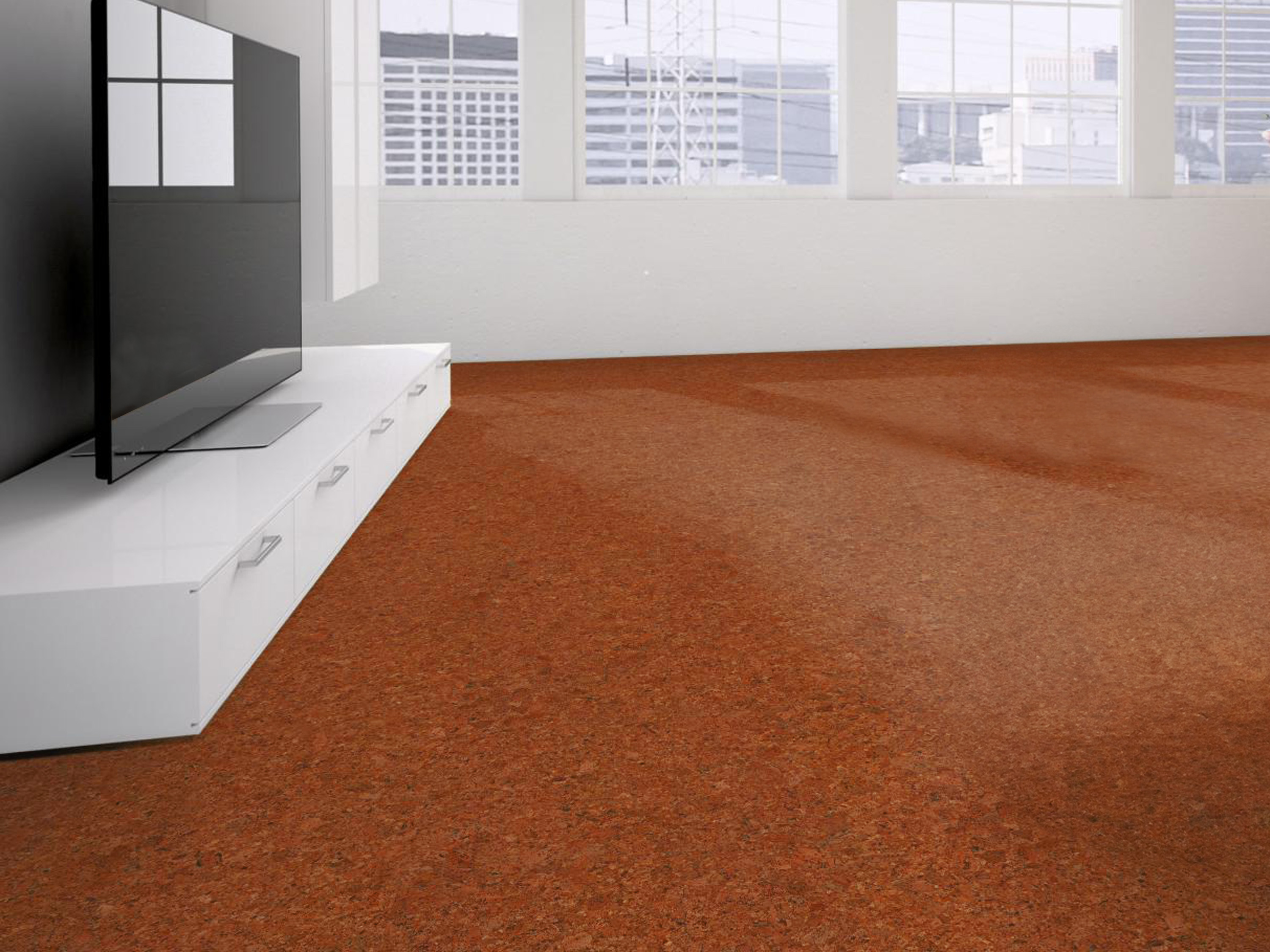 TRECOR® Klick Korkboden FORTI - 10 mm Stark - Farbe: Korallenrot TRECOR® Klick Korkboden FORTI - 10 mm Stark - Farbe: Korallenrot