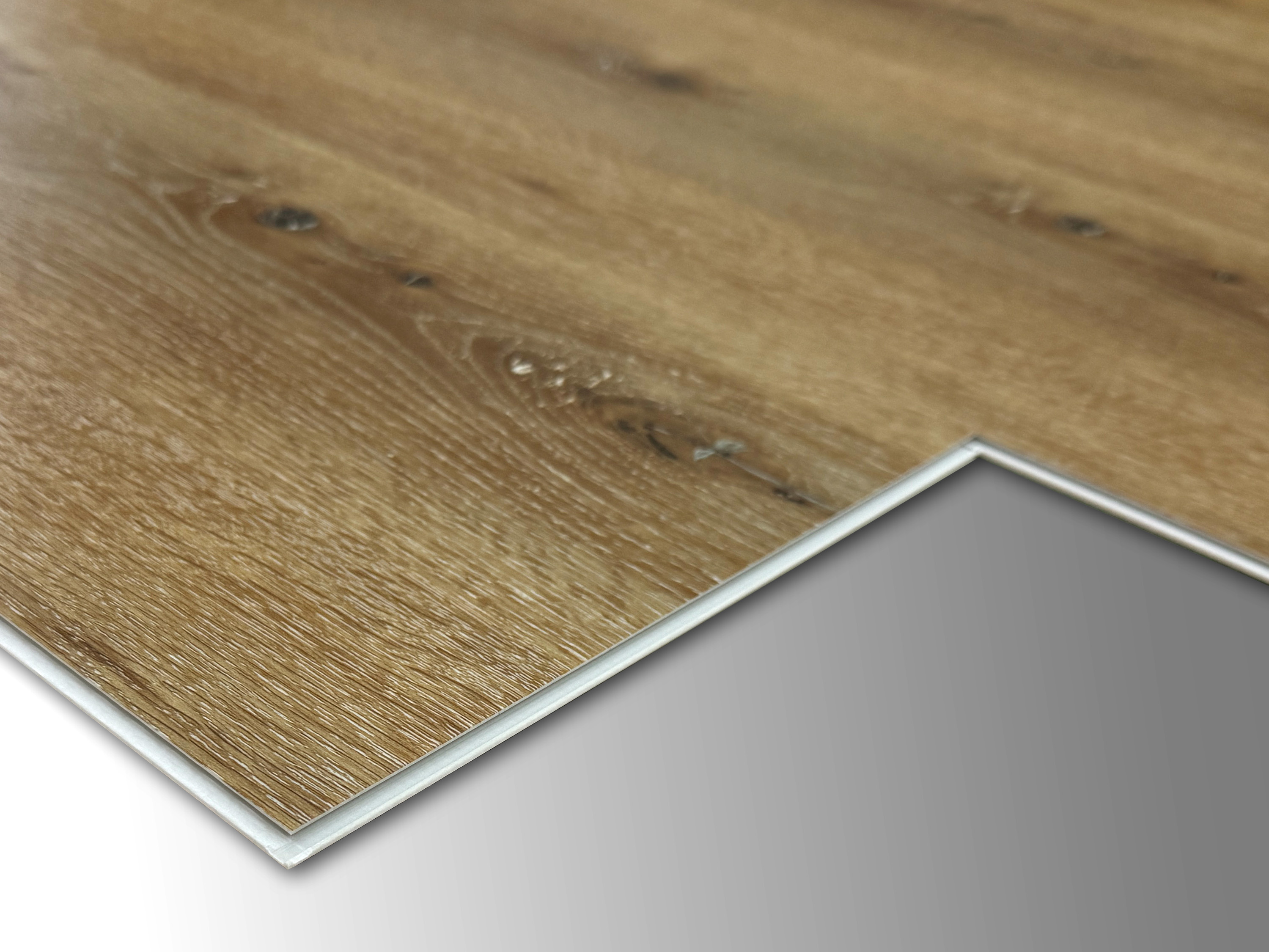 TRECOR® SPC/ RIGID Klick Vinylboden Silent - Eiche Rustique Hell 4.5 mm inkl. 1 mm Trittschalldämmung TRECOR® SPC/ RIGID Klick Vinylboden Silent - Eiche Rustique Hell 4.5 mm inkl. 1 mm Trittschalldämmung