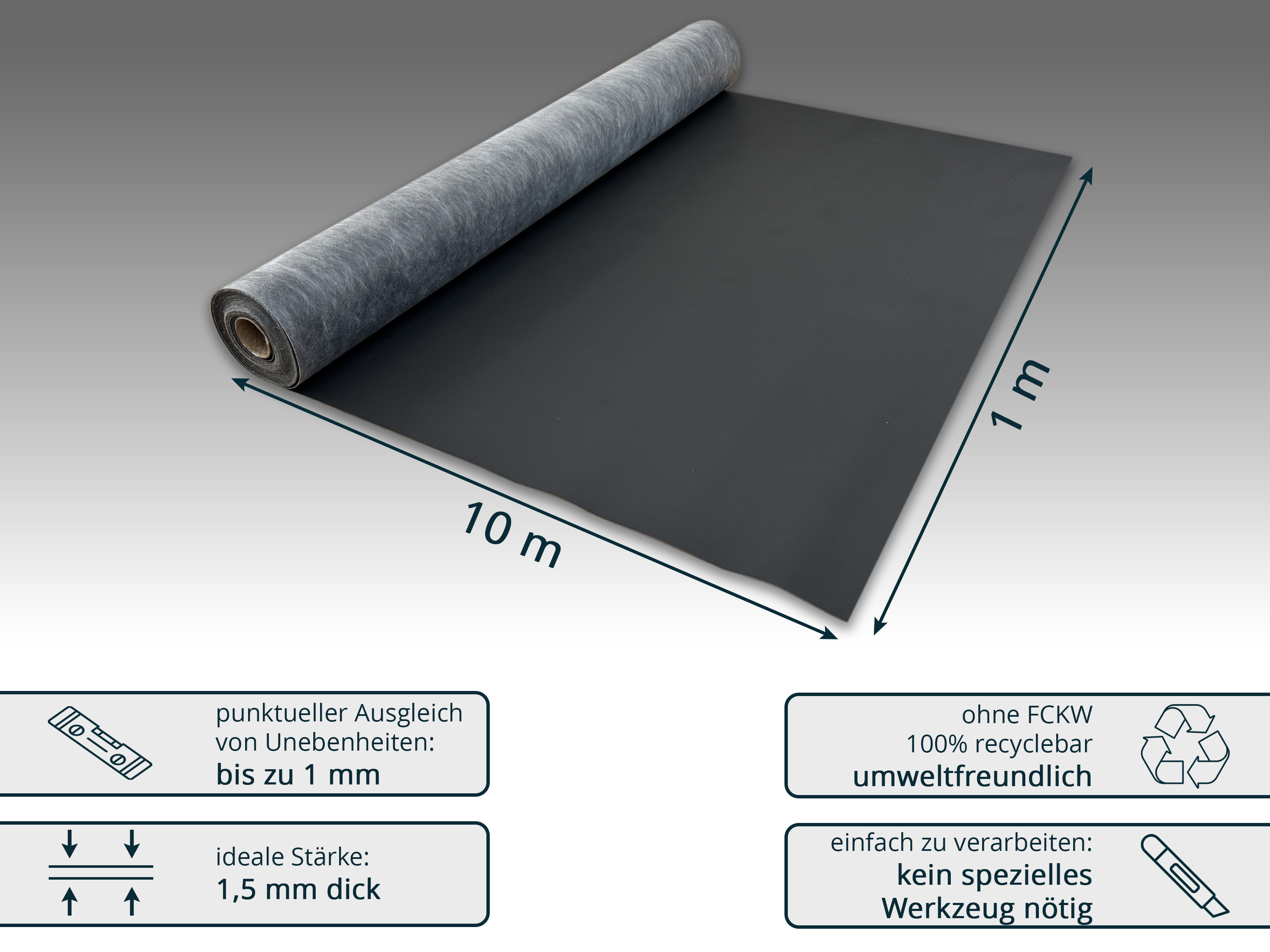 uficell® VINOSILENT premium Trittschallmatte mit Anti-Rutsch Oberfläche für Rigid/SPC Vinyl uficell® VINOSILENT premium Trittschallmatte mit Anti-Rutsch Oberfläche für Rigid/SPC Vinyl