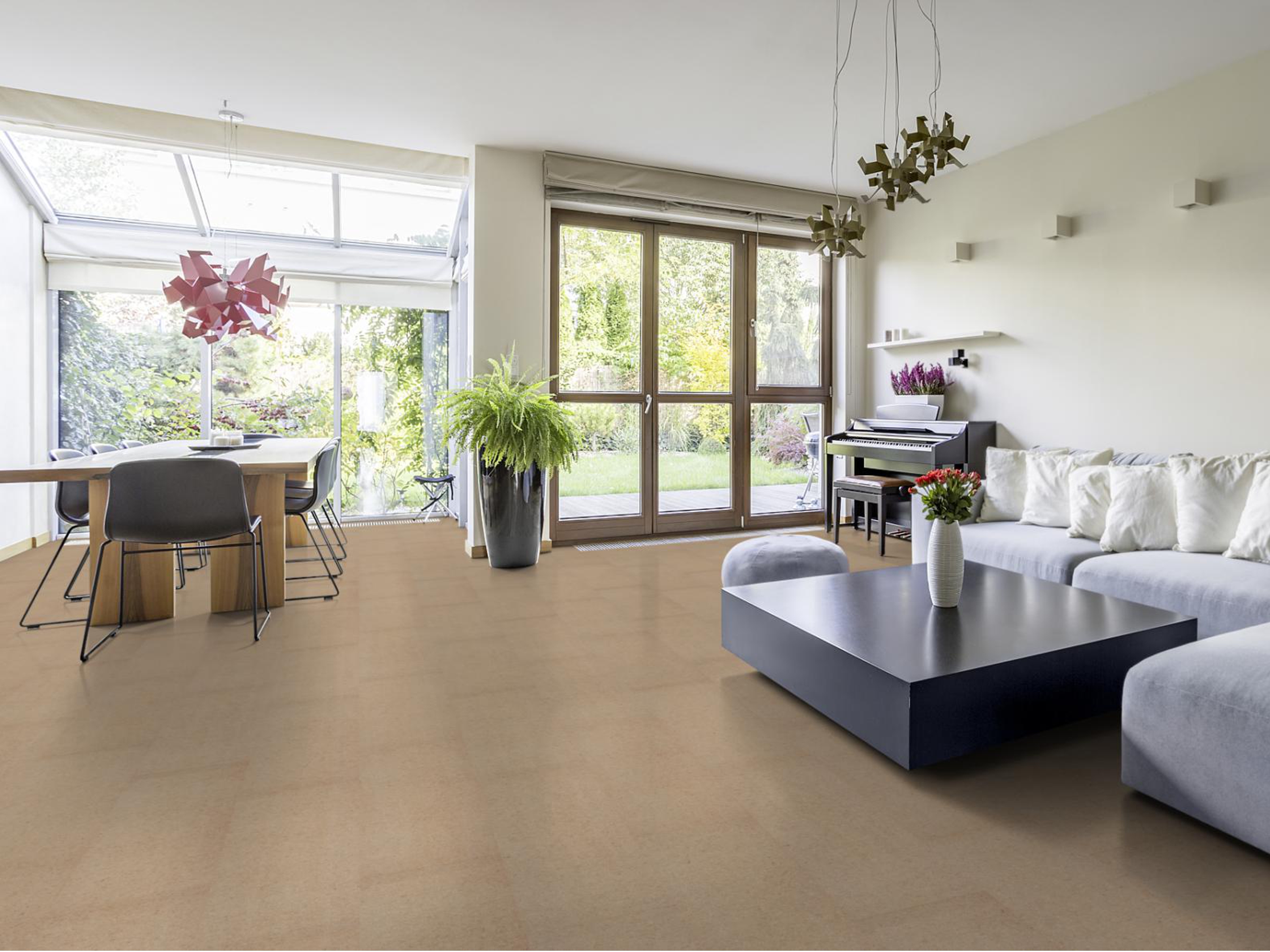 TRECOR® Klick Korkboden PORTO - 10 mm Stark - Farbe: Creme Oberfläche: Keramiklack Sonderposten TRECOR® Klick Korkboden PORTO - 10 mm Stark - Farbe: Creme Oberfläche: Keramiklack Sonderposten