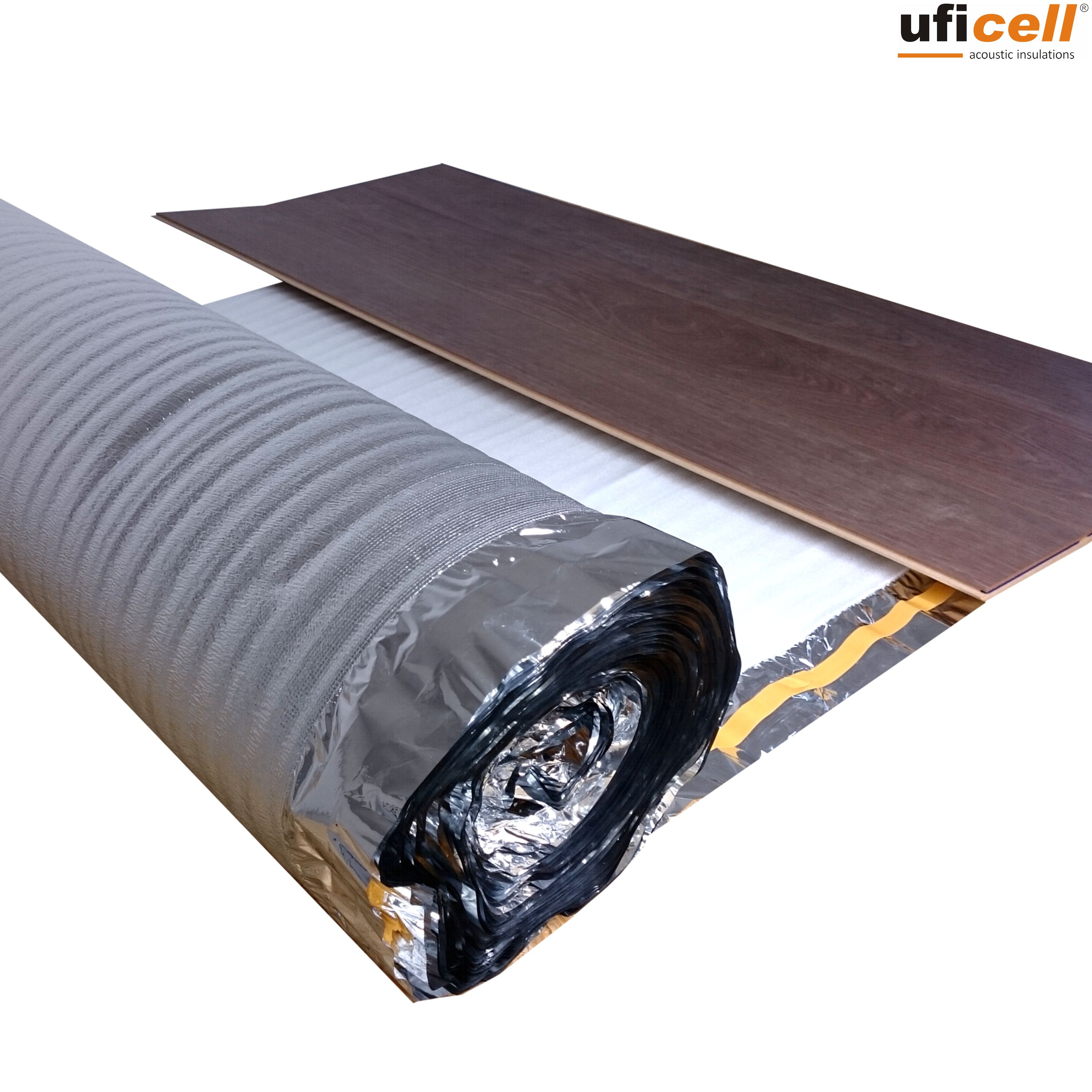 uficell® ALUPLUS, PE-Schaum Trittschalldämmung mit Alu-Kaschierung für  Fußbodenheizung