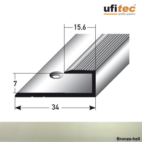 ufitec® Einschubprofile / Abschlussprofile - für Belagshöhen von 7 mm - Alu eloxiert