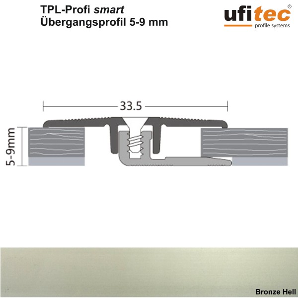 ufitec® TPL Profi smart Übergangs- u. Dehnungsfugenprofil für Belagshöhen von 5-9 mm