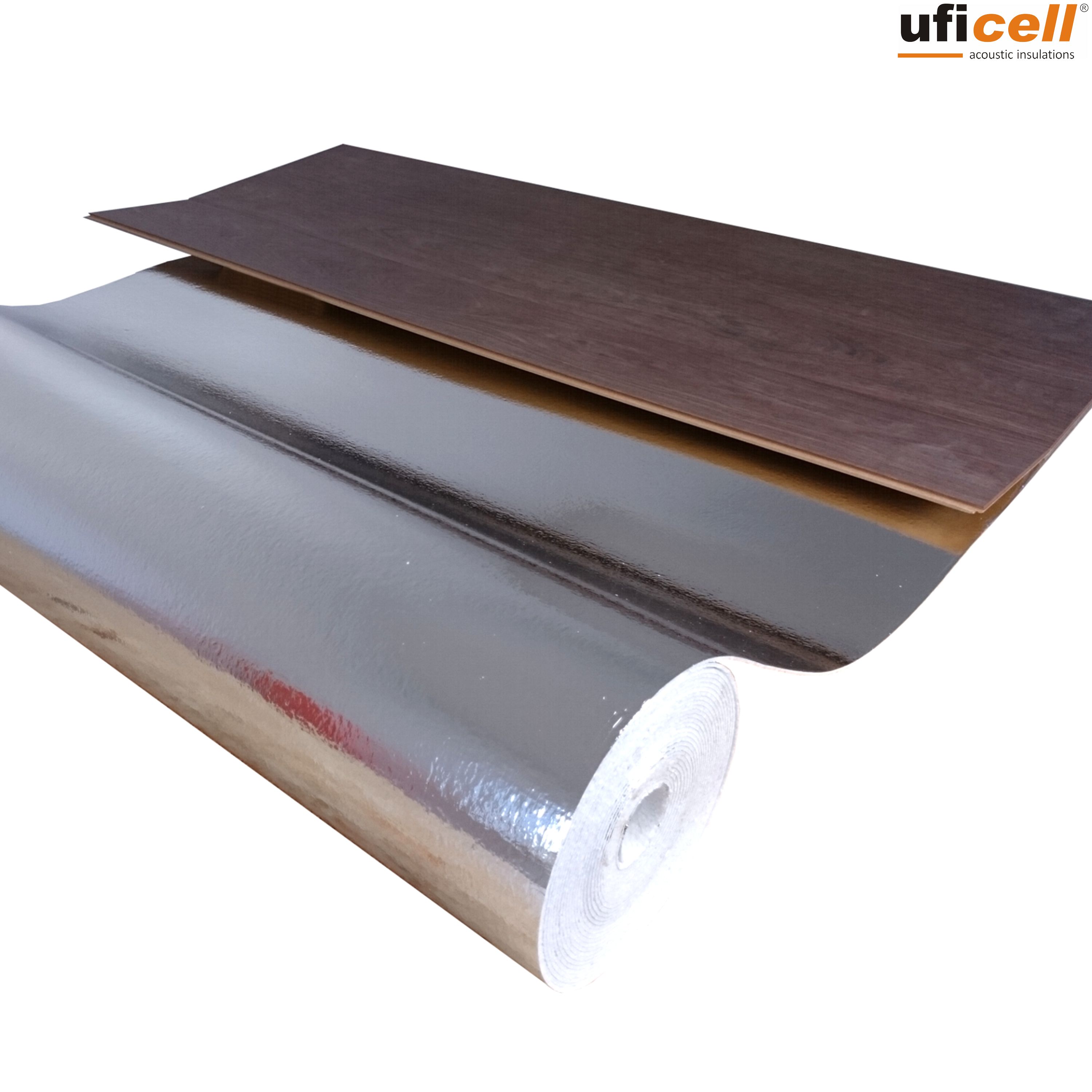 uficell® ALU Trittschalldämmung mit Alu-Kaschierung perfekt für  Fußbodenheizung, 2 mm stark 
