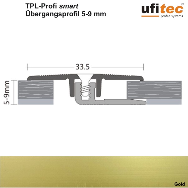 ufitec® TPL Profi smart Übergangs- u. Dehnungsfugenprofil für Belagshöhen von 5-9 mm