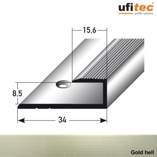 ufitec® Einschubprofile / Abschlussprofile - für Belagshöhen von 8,5 mm - Alu eloxiert