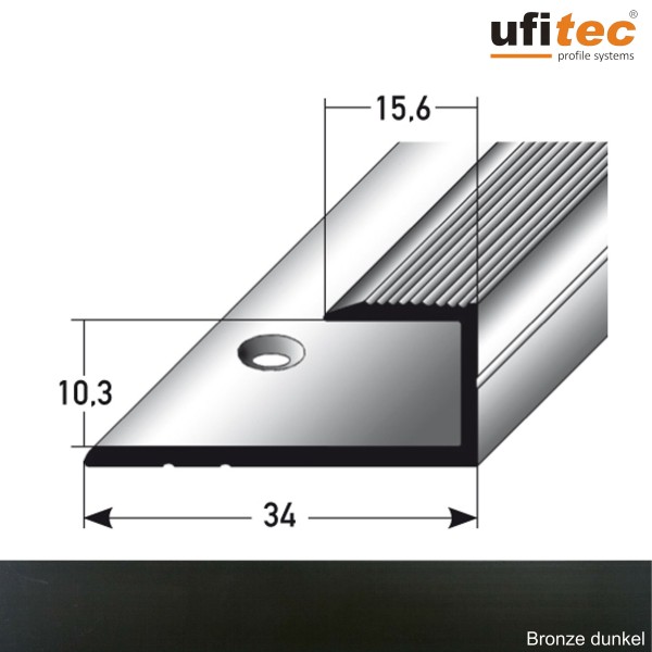 ufitec® Einschubprofile / Abschlussprofile - für Belagshöhen von 10,3 mm - Alu eloxiert