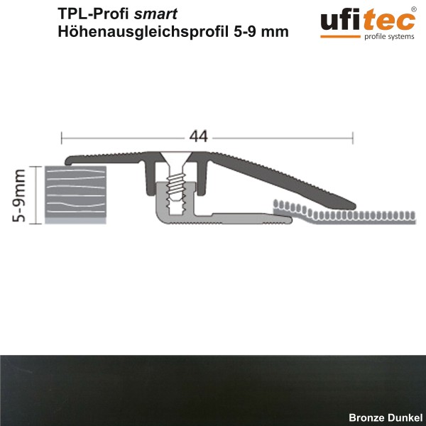 ufitec® TPL Profil smart Niveauausgleich / Höhenausgleichsprofil - für Belagshöhen von 5-9 mm