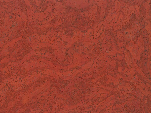 Korkboden TRECOR® CLASSIC Klebekork STILO Stärke: 4 mm, Oberfläche: ROH - Farbe: Korallenrot