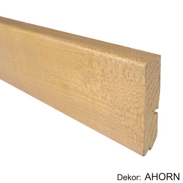TRECOR® Holz Sockelleiste, Parkettleiste EXCLUSIV, furniert, Echtholzummantelt, 18 x 65 mm