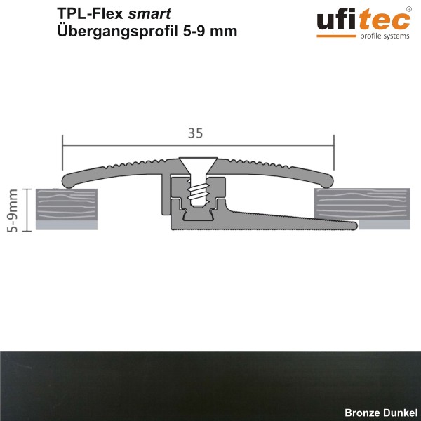 ufitec® TPL smart FLEX Übergangsprofil / Höhenanpassung für Belagshöhen von 5-9 mm